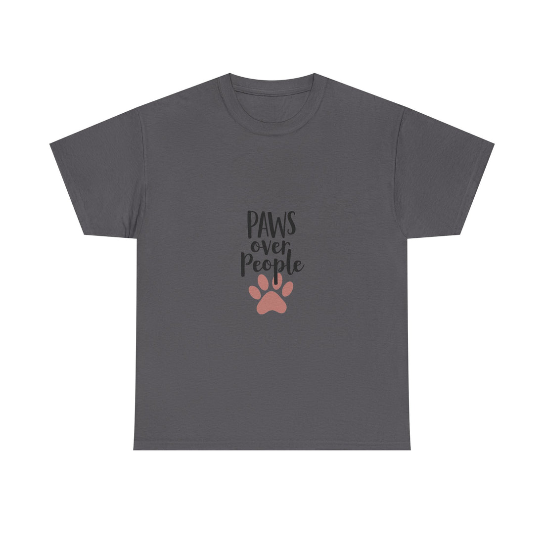 'Paws Over People' Cute Paw Print Pet Lover T-Shirt