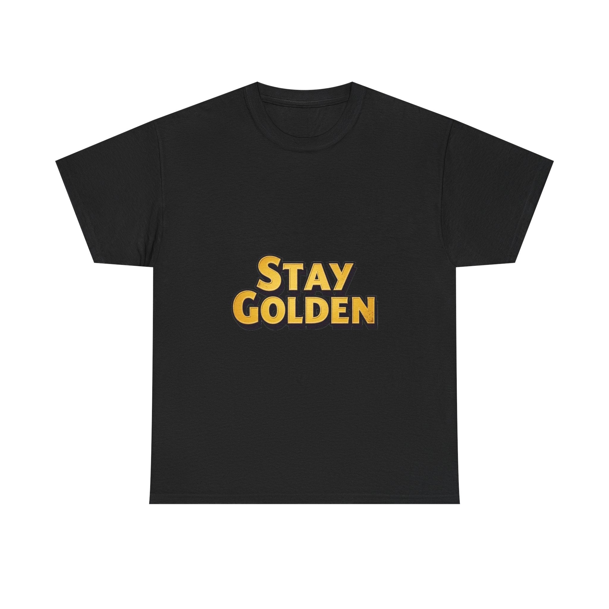 Stay Golden Retro Gold Typography T-Shirt