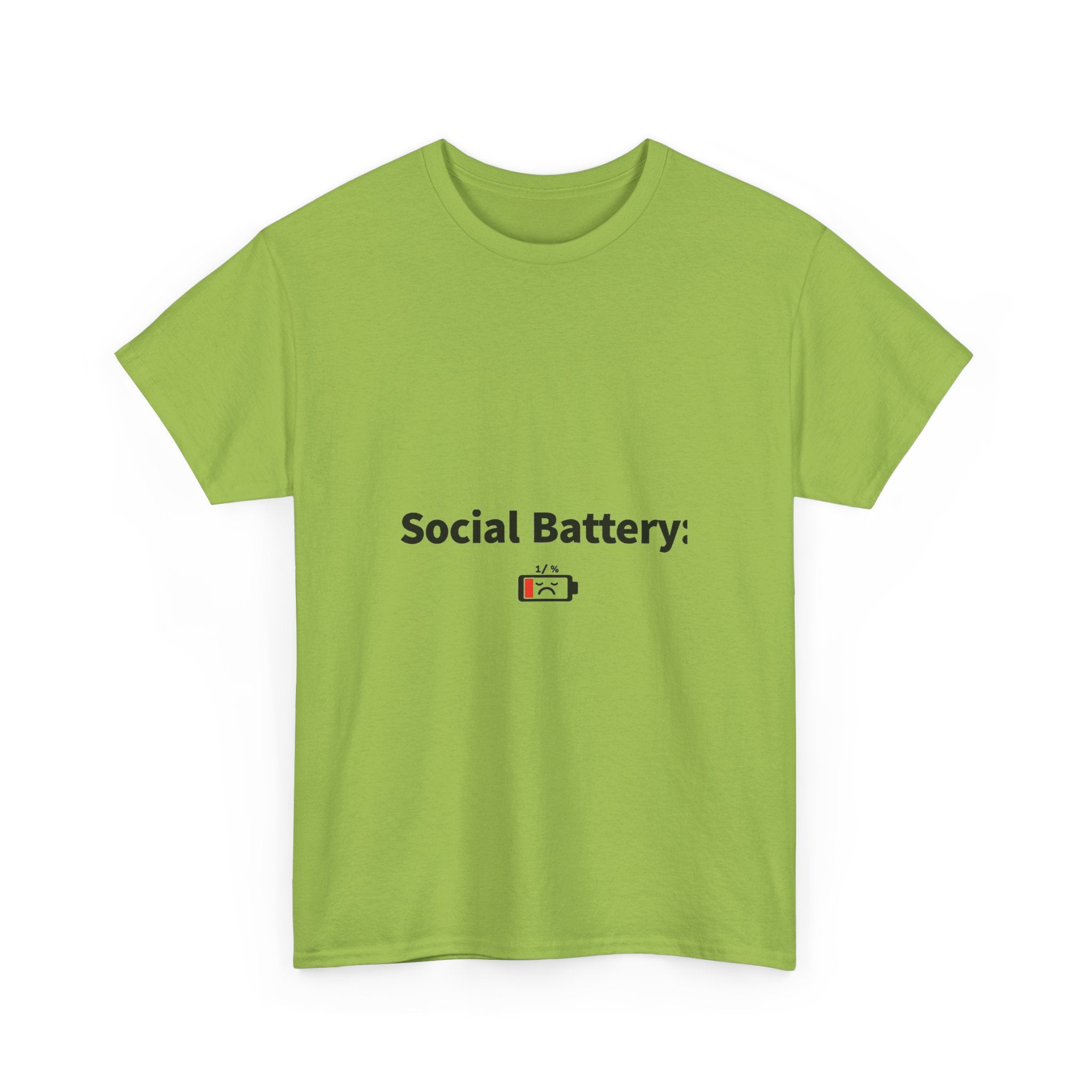 Social Battery Low  Funny Introvert T‑Shirt