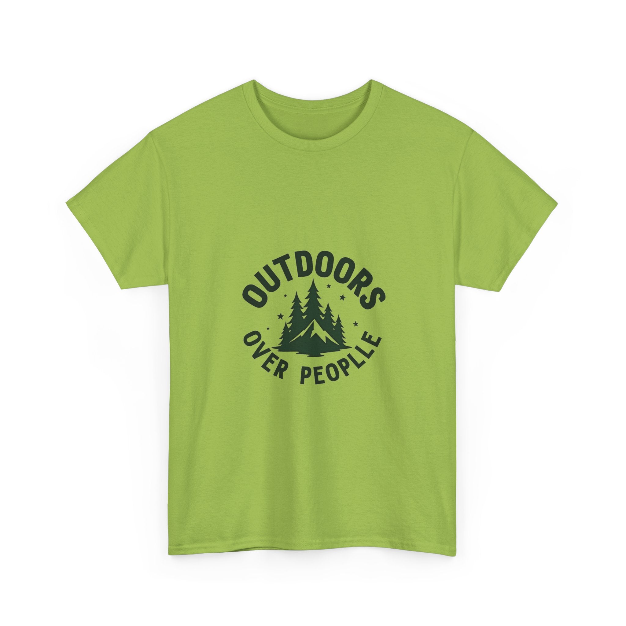 'Outdoors Over People' Nature Graphic T-Shirt