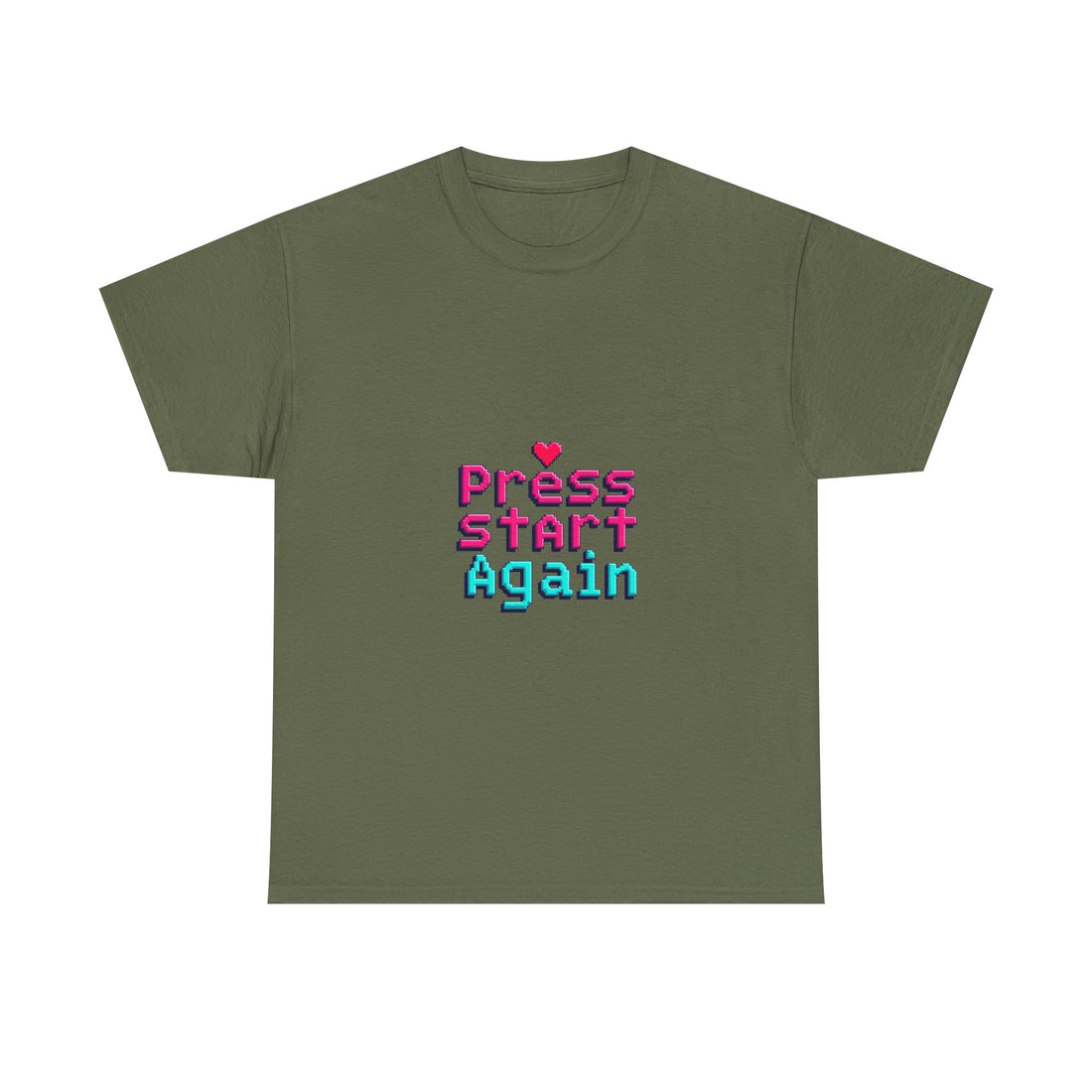'Press Start Again' Retro Pixel Gaming T-Shirt