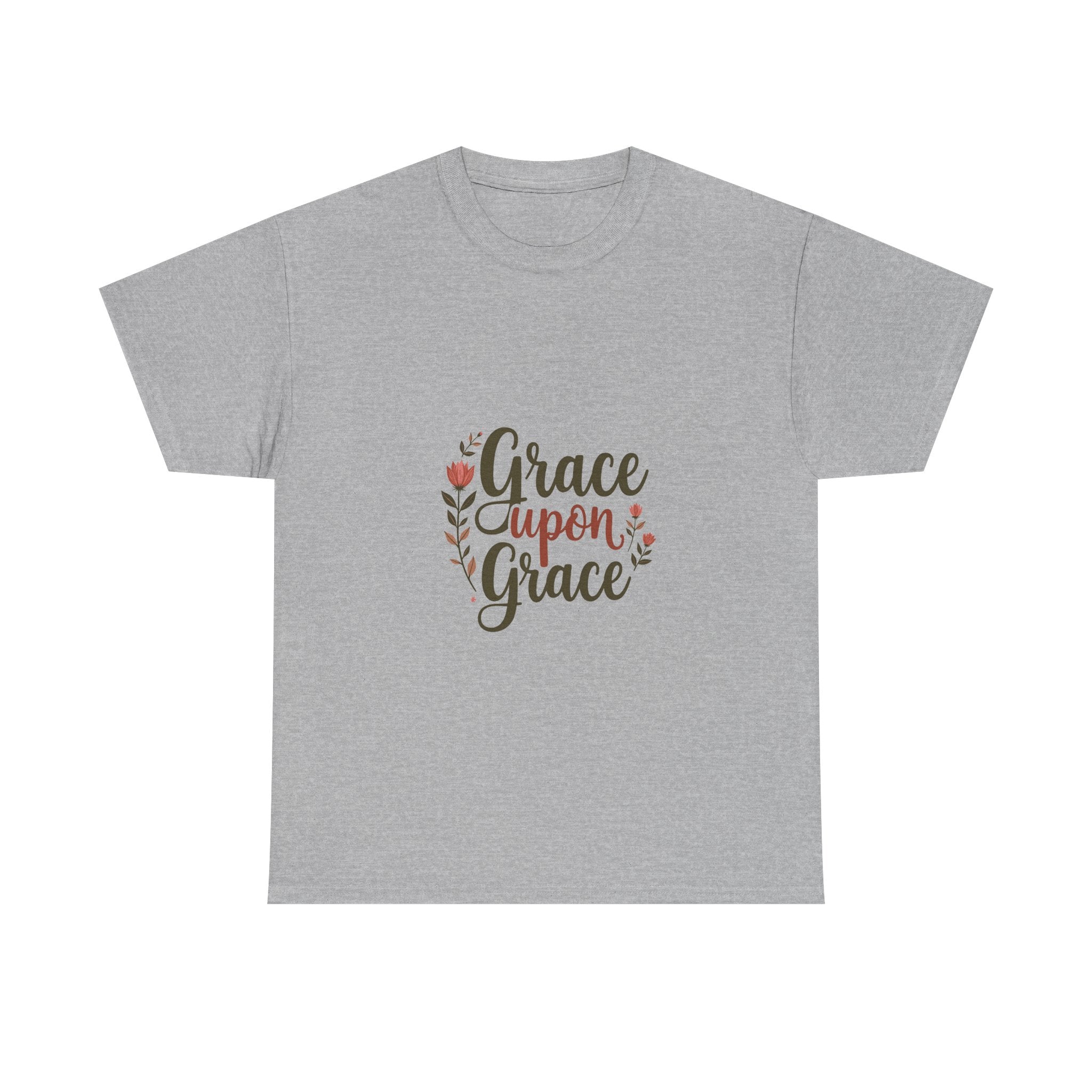 'Grace Upon Grace' Floral Faith Christian T-Shirt