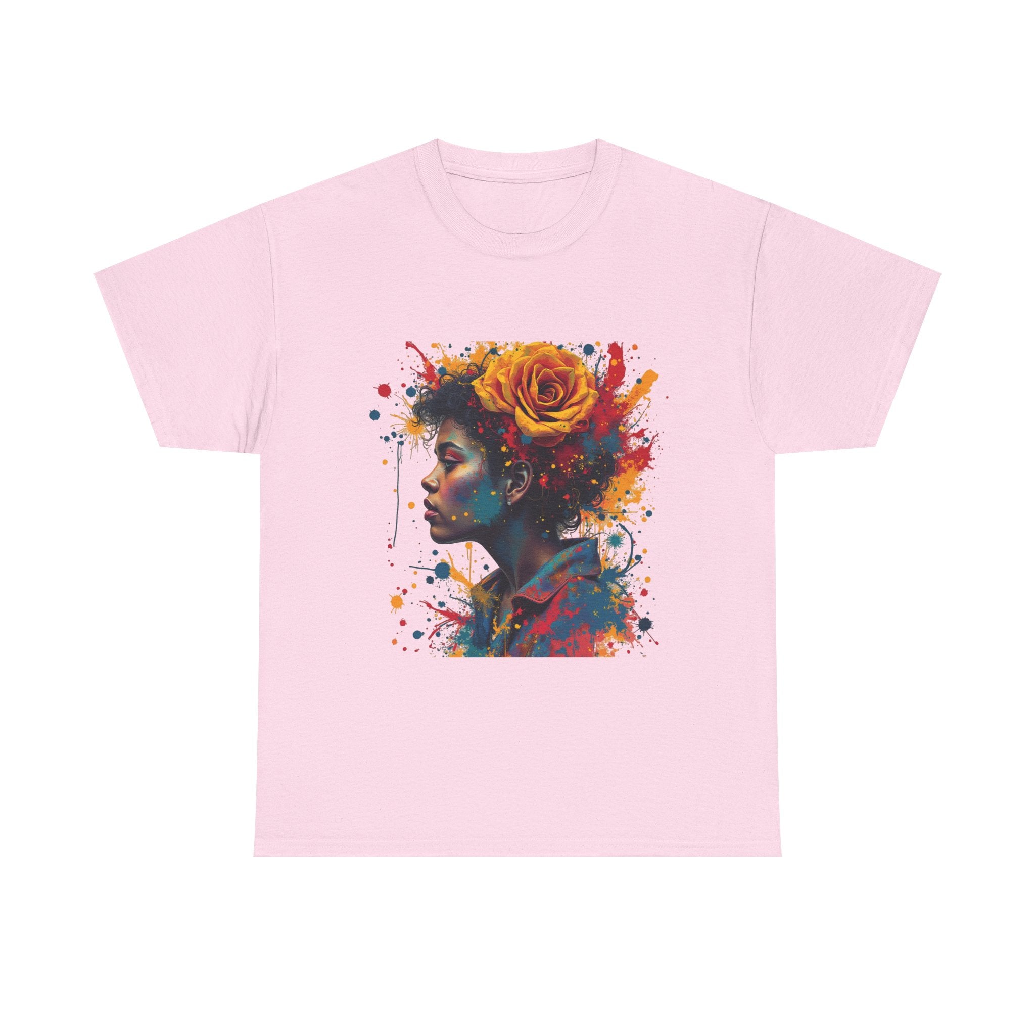 Artistic Floral Portrait T-Shirt
