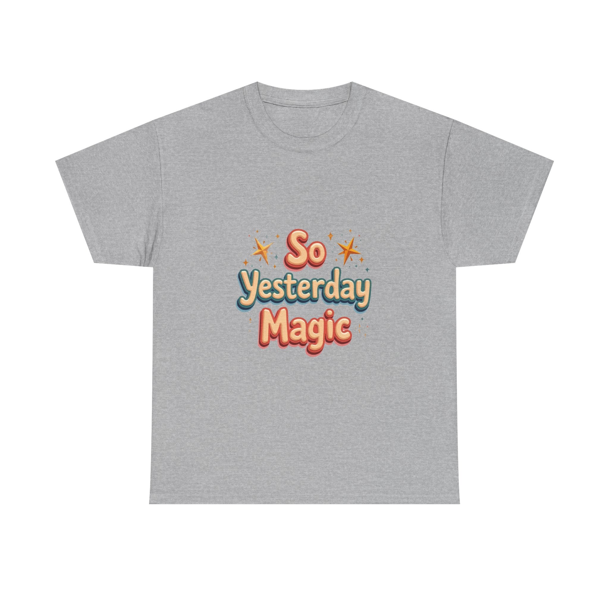 'So Yesterday Magic' Retro Sparkle Vintage Script T-Shirt