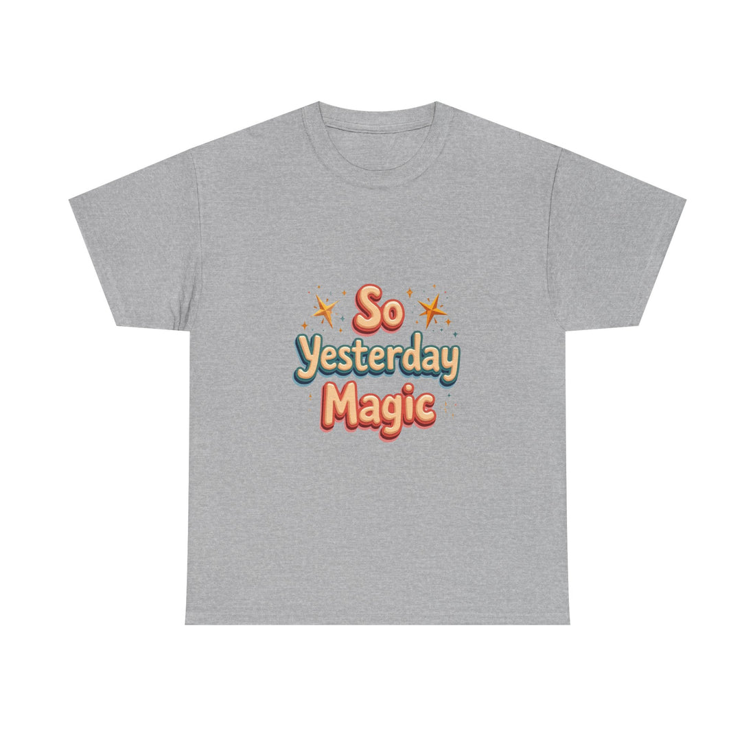'So Yesterday Magic' Retro Sparkle Vintage Script T-Shirt