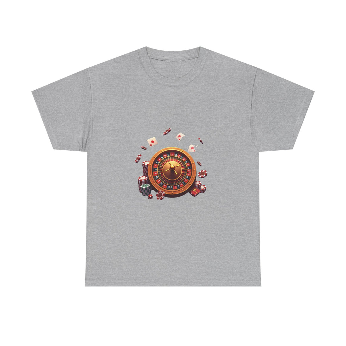'Casino Roulette' Retro Vegas Gambling Design with Chips & Cards