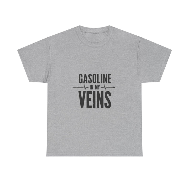 'Gasoline In My Veins' Vintage Mechanic Motorbike T-Shirt