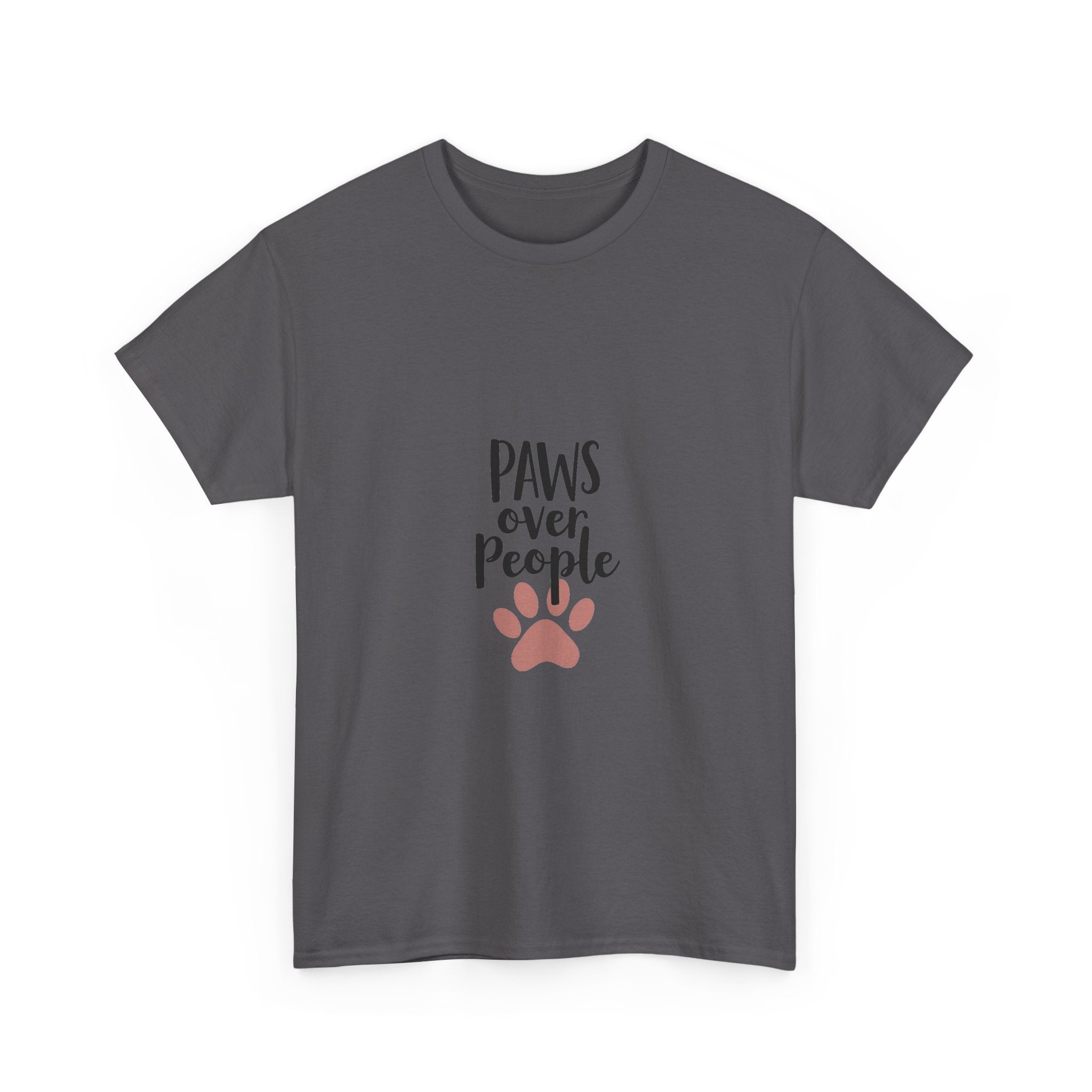 'Paws Over People' Cute Paw Print Pet Lover T-Shirt