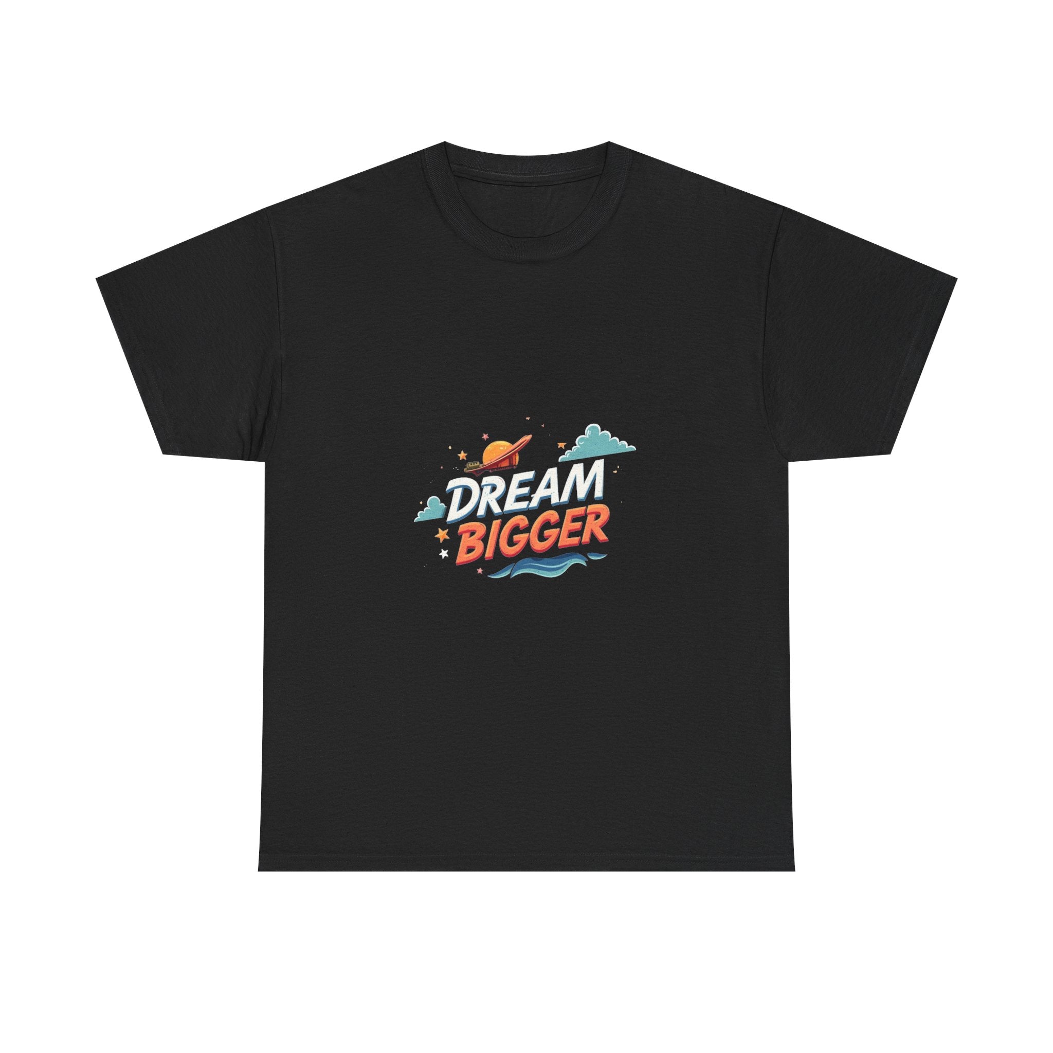 'Dream Bigger' Retro Space Graphic Inspirational T-Shirt
