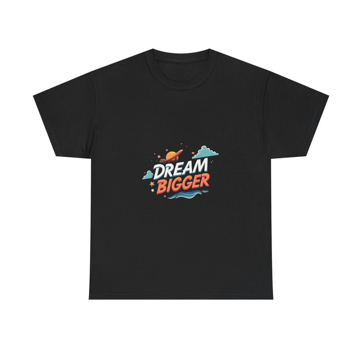 'Dream Bigger' Retro Space Graphic Inspirational T-Shirt