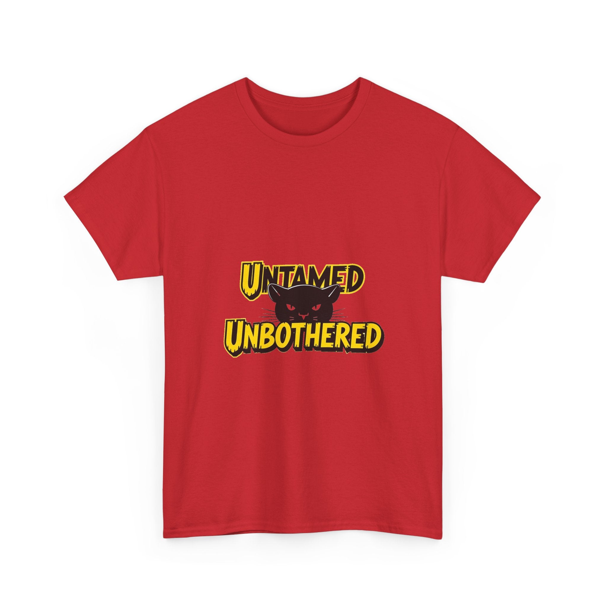 Untamed Unbothered Funny Cat Graphic T-Shirt