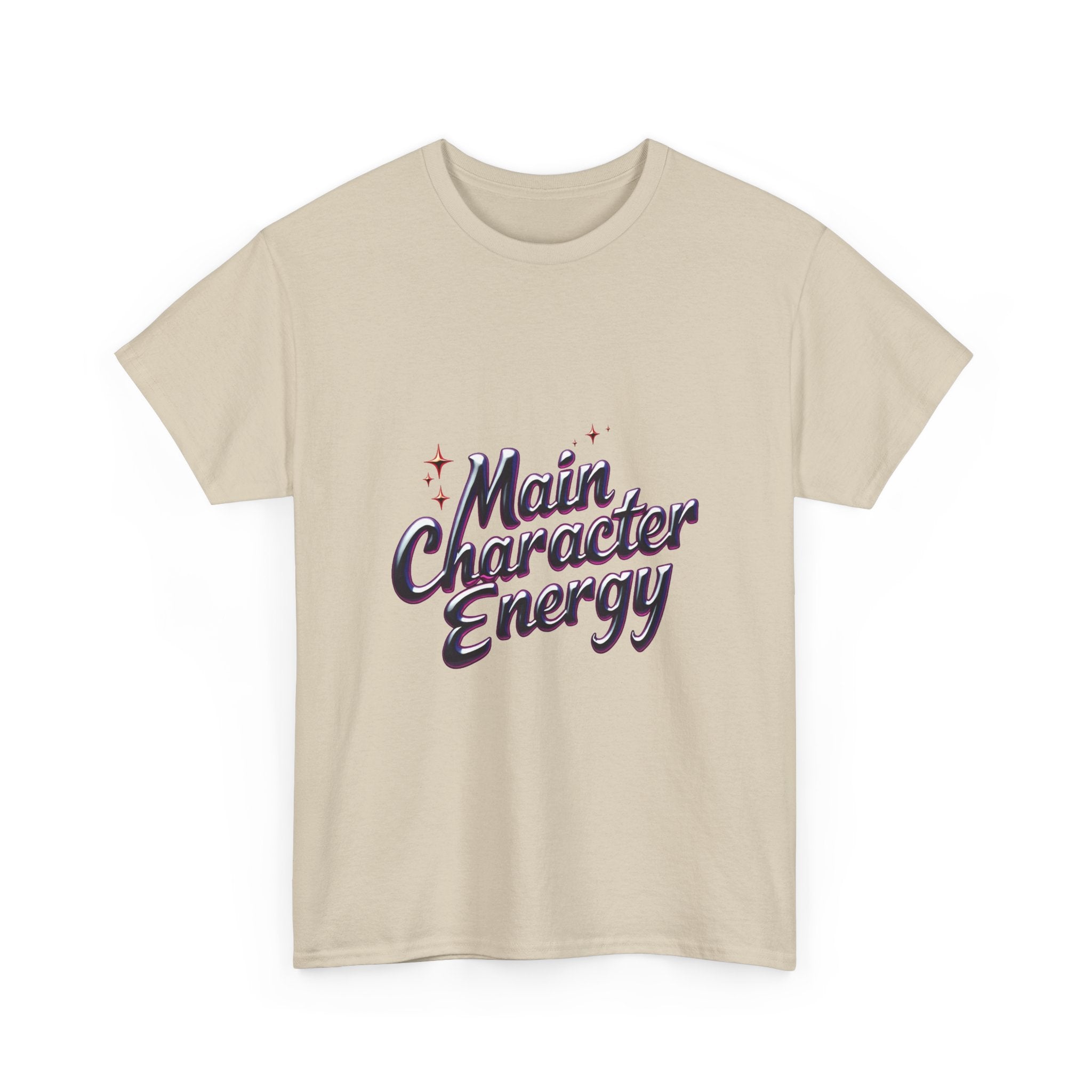 'Main Character Energy' Retro Script Graphic T-Shirt
