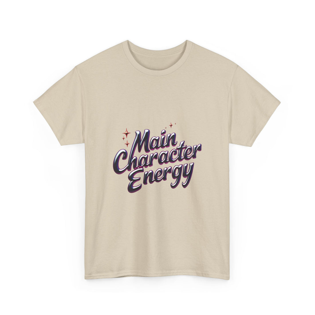 'Main Character Energy' Retro Script Graphic T-Shirt