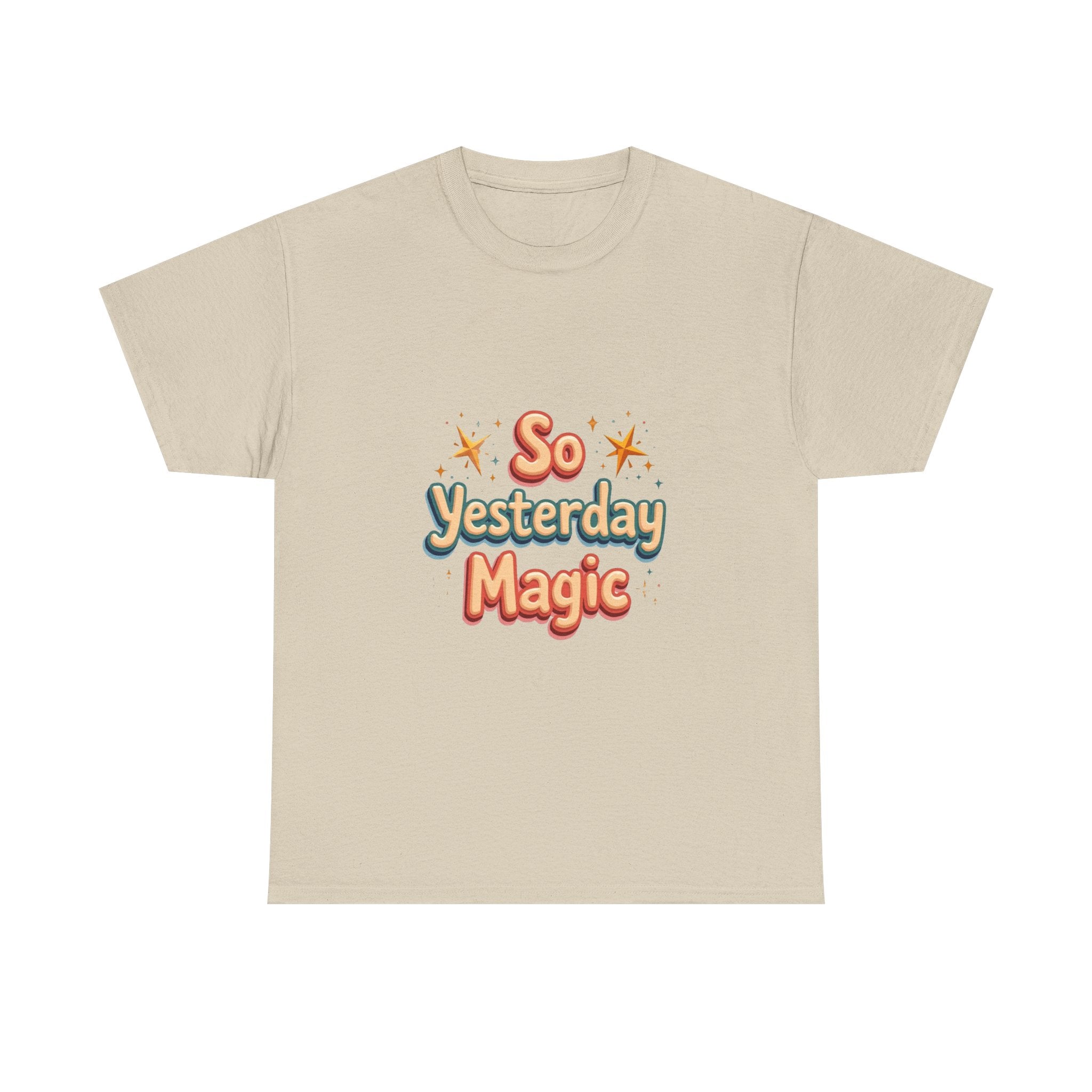 'So Yesterday Magic' Retro Sparkle Vintage Script T-Shirt