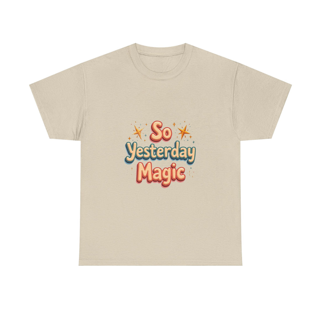 'So Yesterday Magic' Retro Sparkle Vintage Script T-Shirt
