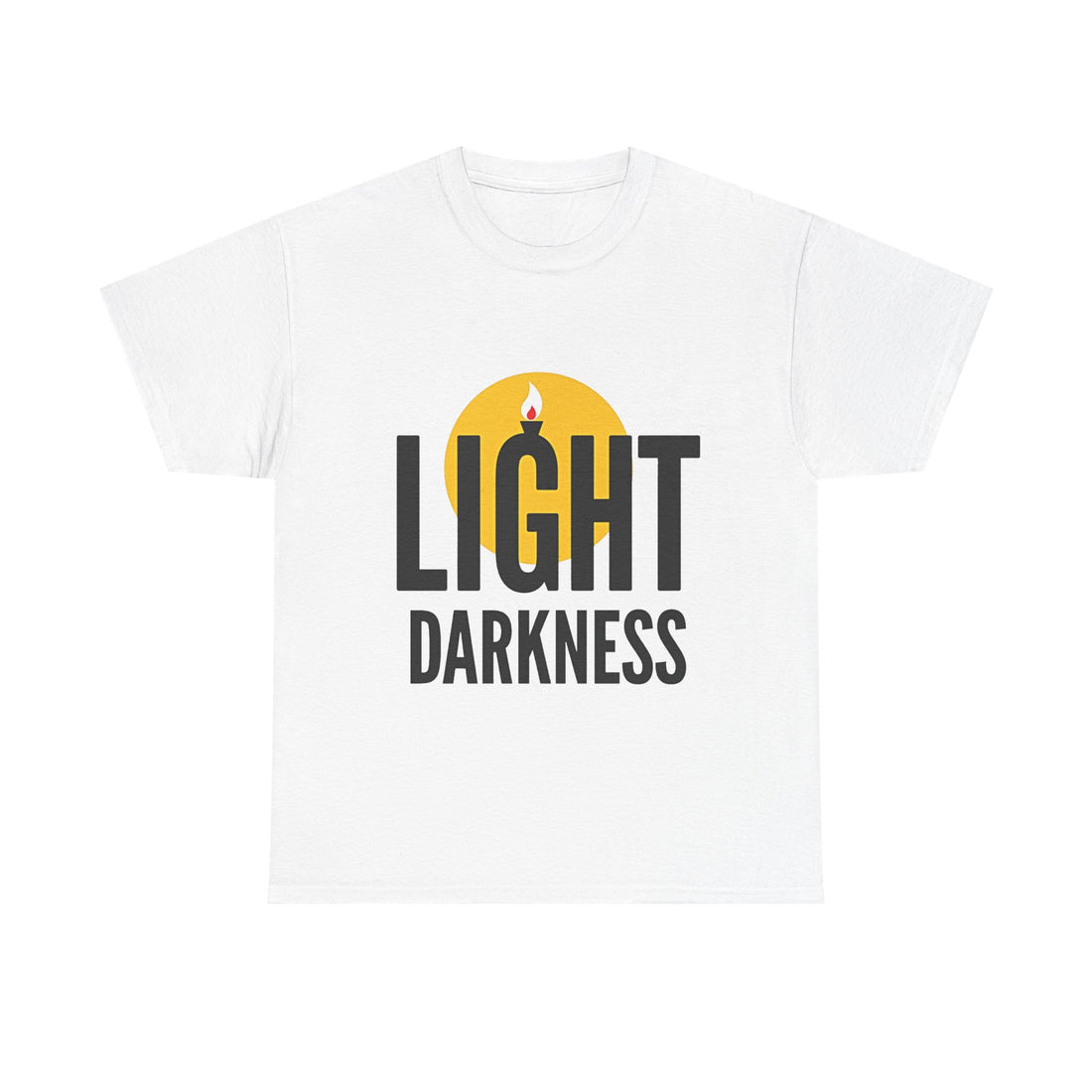 'Light Darkness' Candle Graphic Inspirational T-Shirt