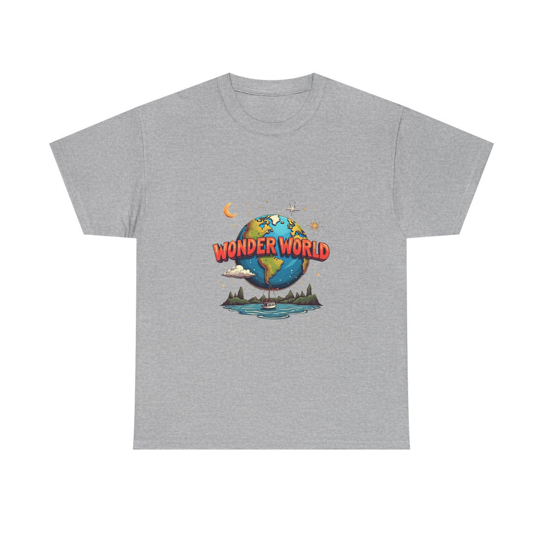 Wonder World Retro Graphic Earth & Nature Adventure T-Shirt