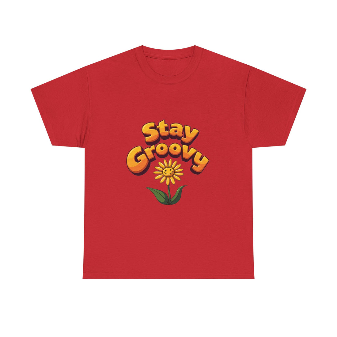 'Stay Groovy' Retro Flower Graphic T-Shirt
