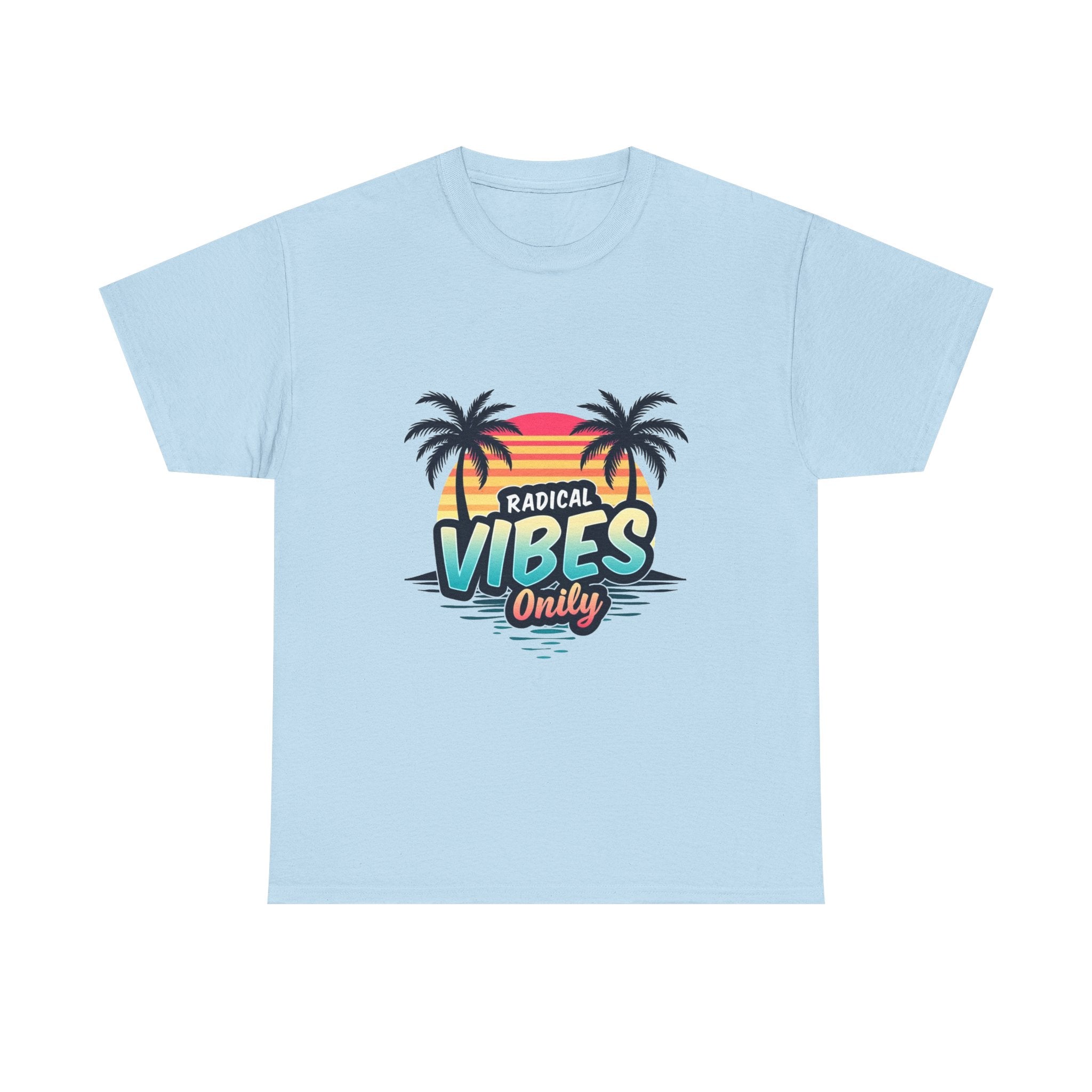 'Radical Vibes' Only  Retro Palm Sunset Beach T-Shirt