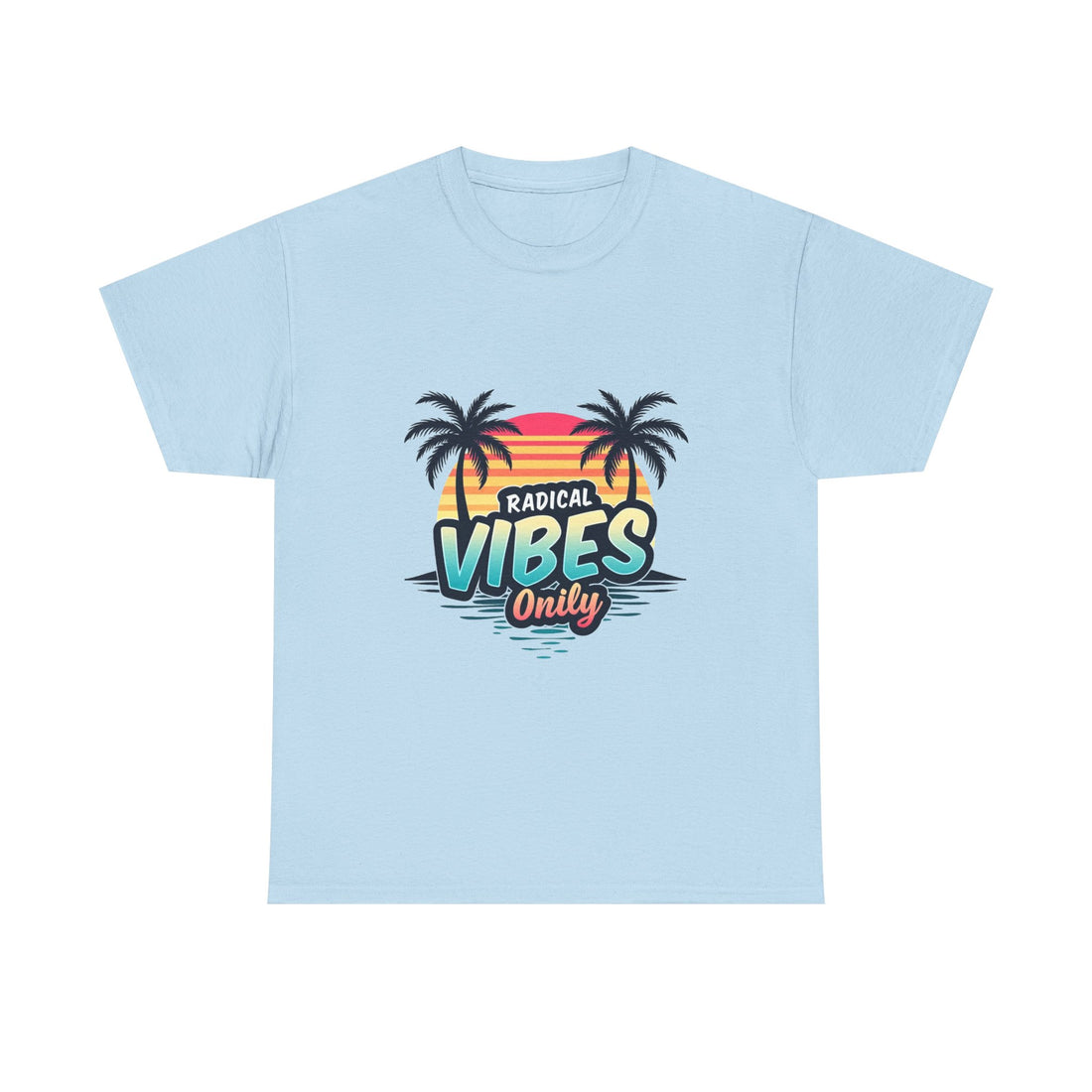 'Radical Vibes' Only  Retro Palm Sunset Beach T-Shirt