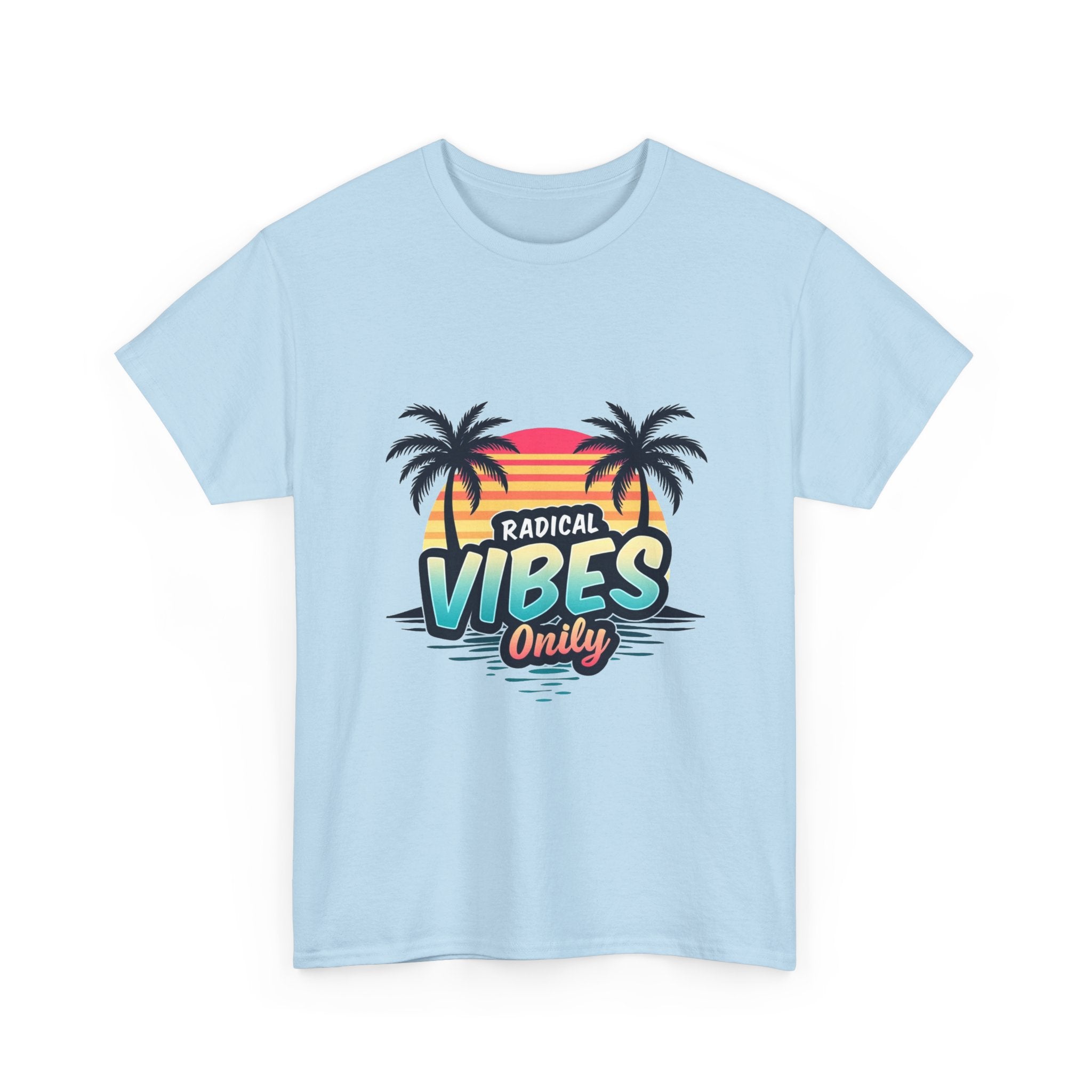 'Radical Vibes' Only  Retro Palm Sunset Beach T-Shirt