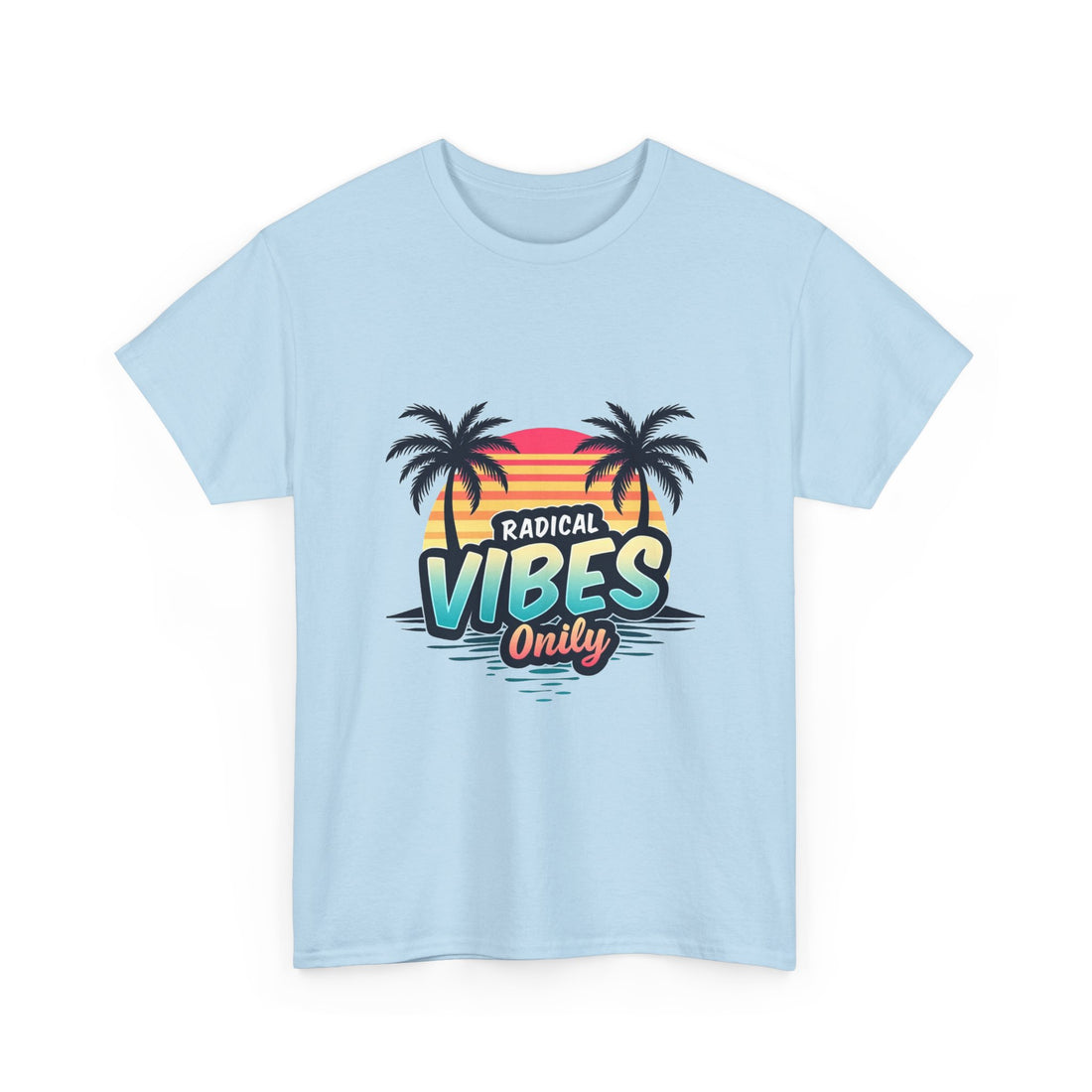 'Radical Vibes' Only  Retro Palm Sunset Beach T-Shirt