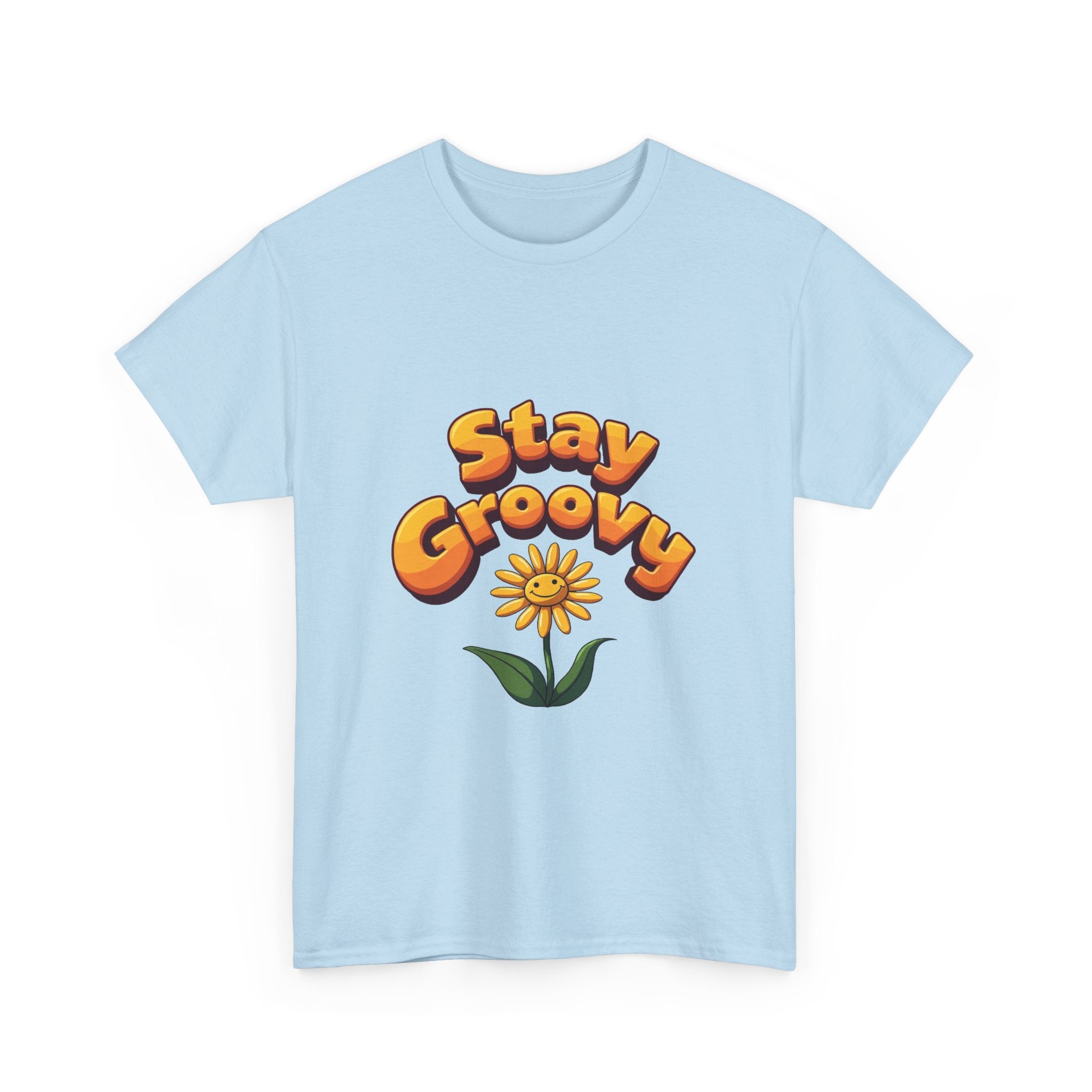 'Stay Groovy' Retro Flower Graphic T-Shirt