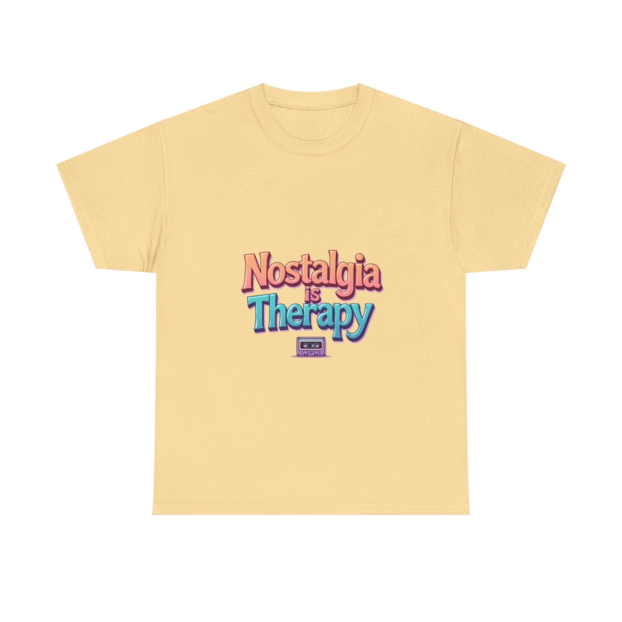 'Nostalgia Is Therapy' Retro 80s/90s Vintage Vibes T-Shirt