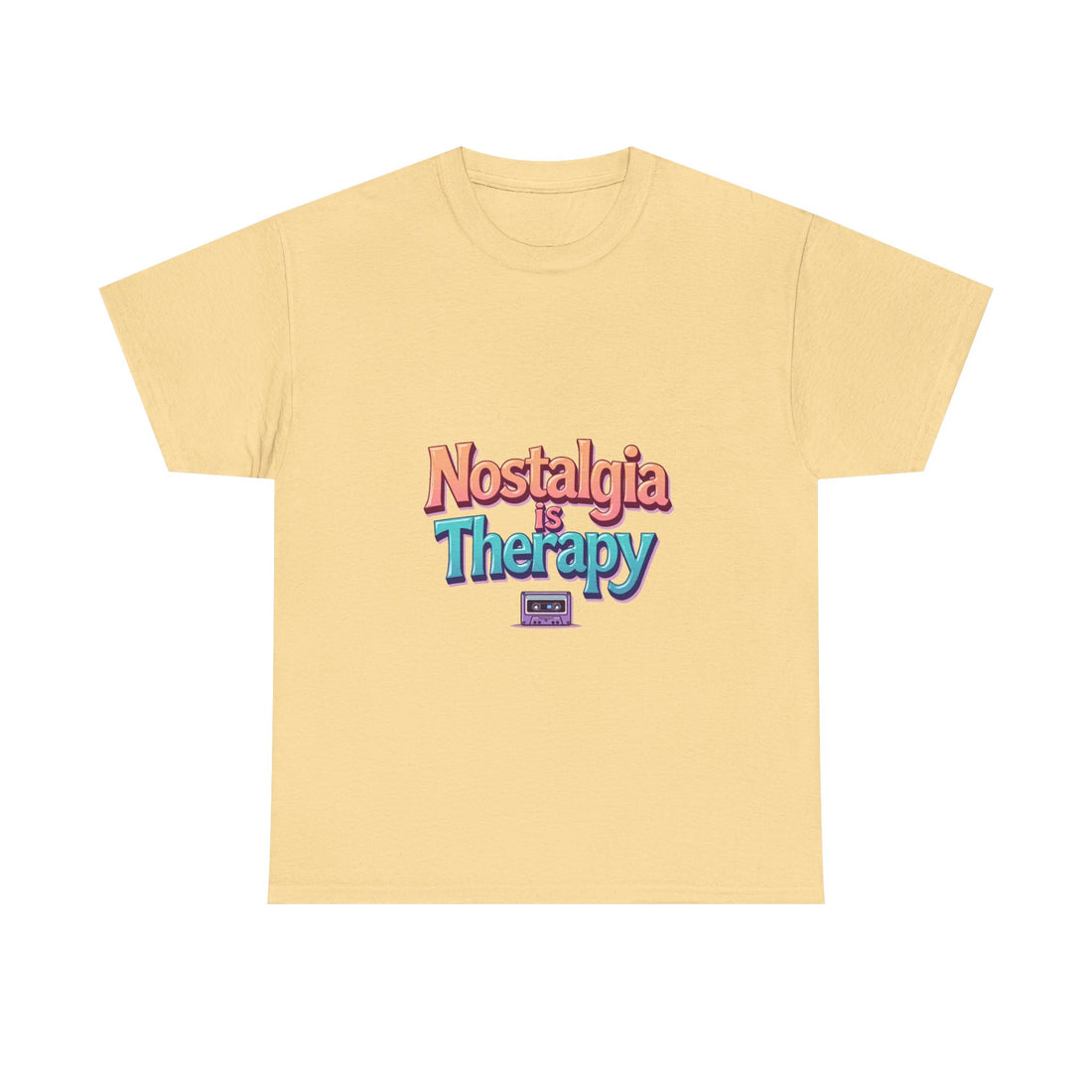 'Nostalgia Is Therapy' Retro 80s/90s Vintage Vibes T-Shirt
