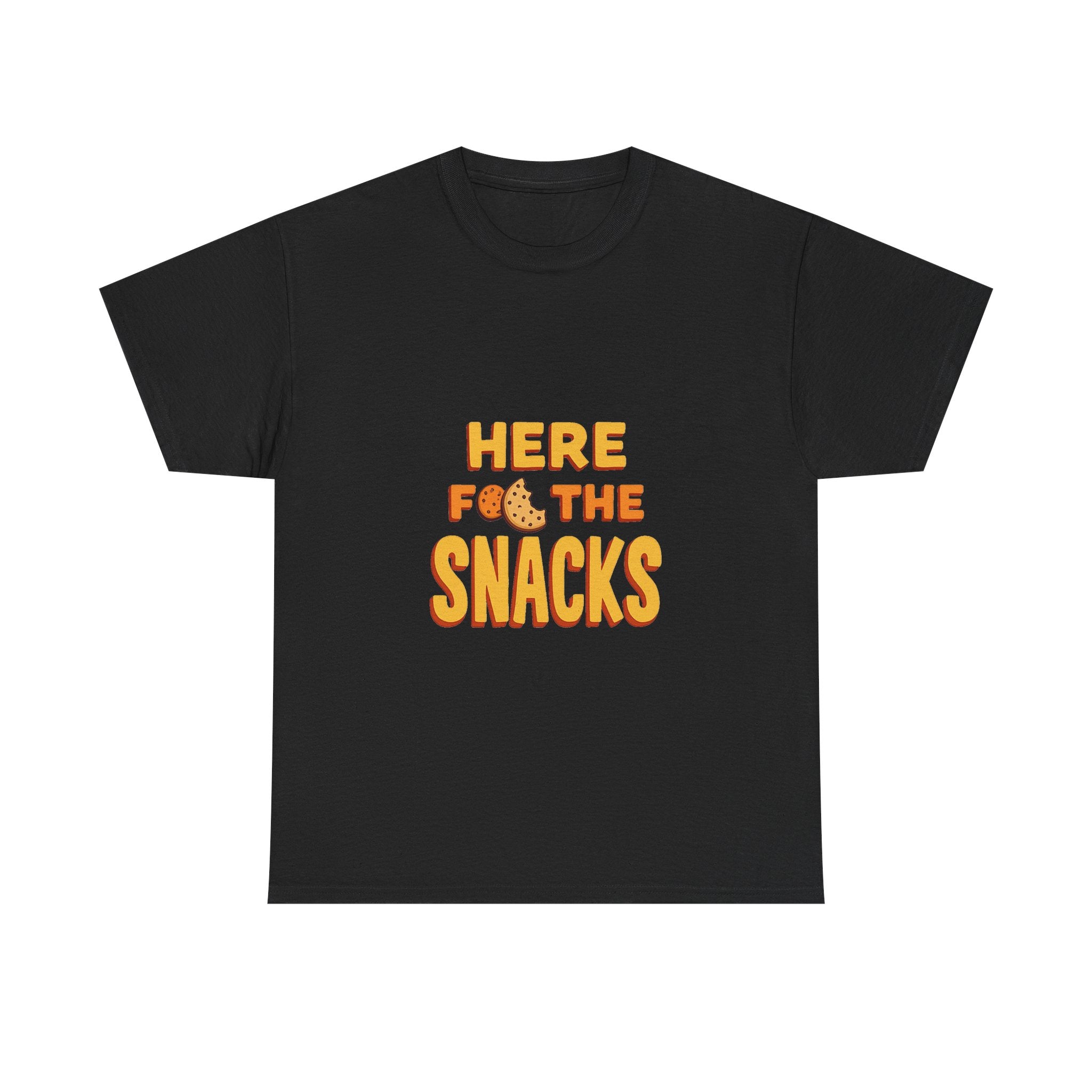"Here for the Snacks" Funny Graphic T-Shirt