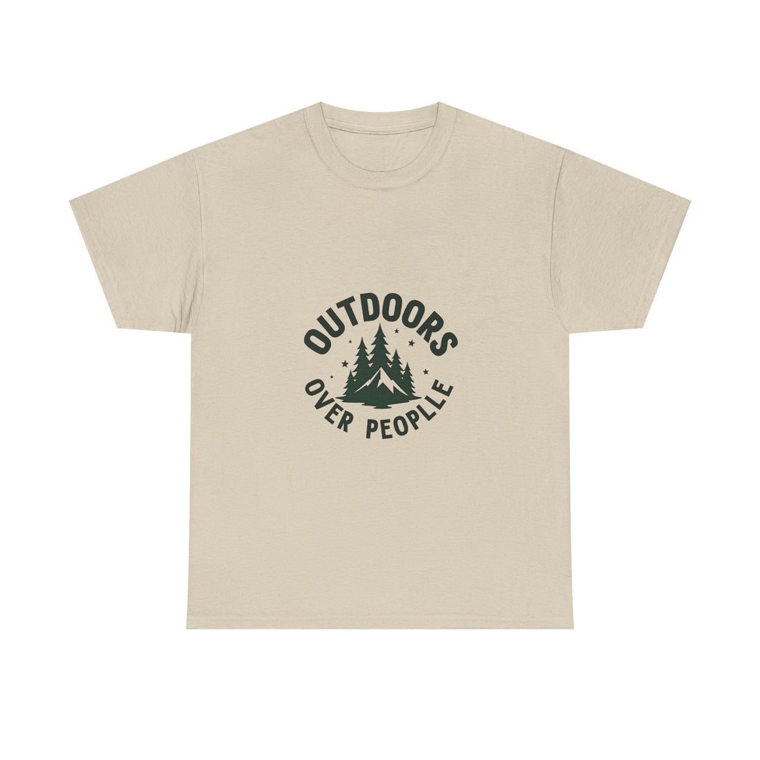 'Outdoors Over People' Nature Graphic T-Shirt