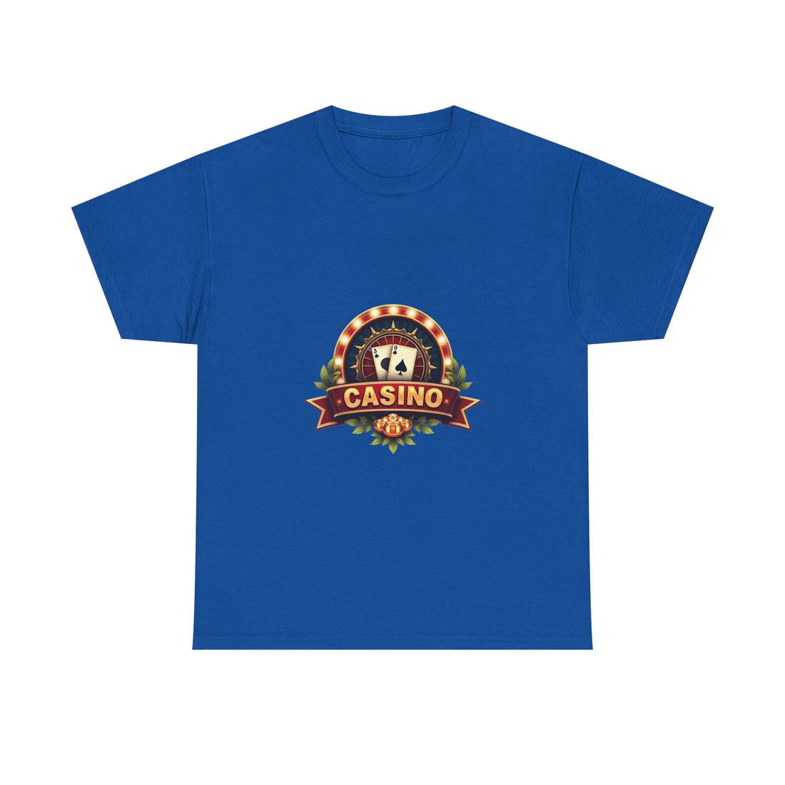 'Casino Retro Logo' Vintage Poker Chips & Cards T‑Shirt