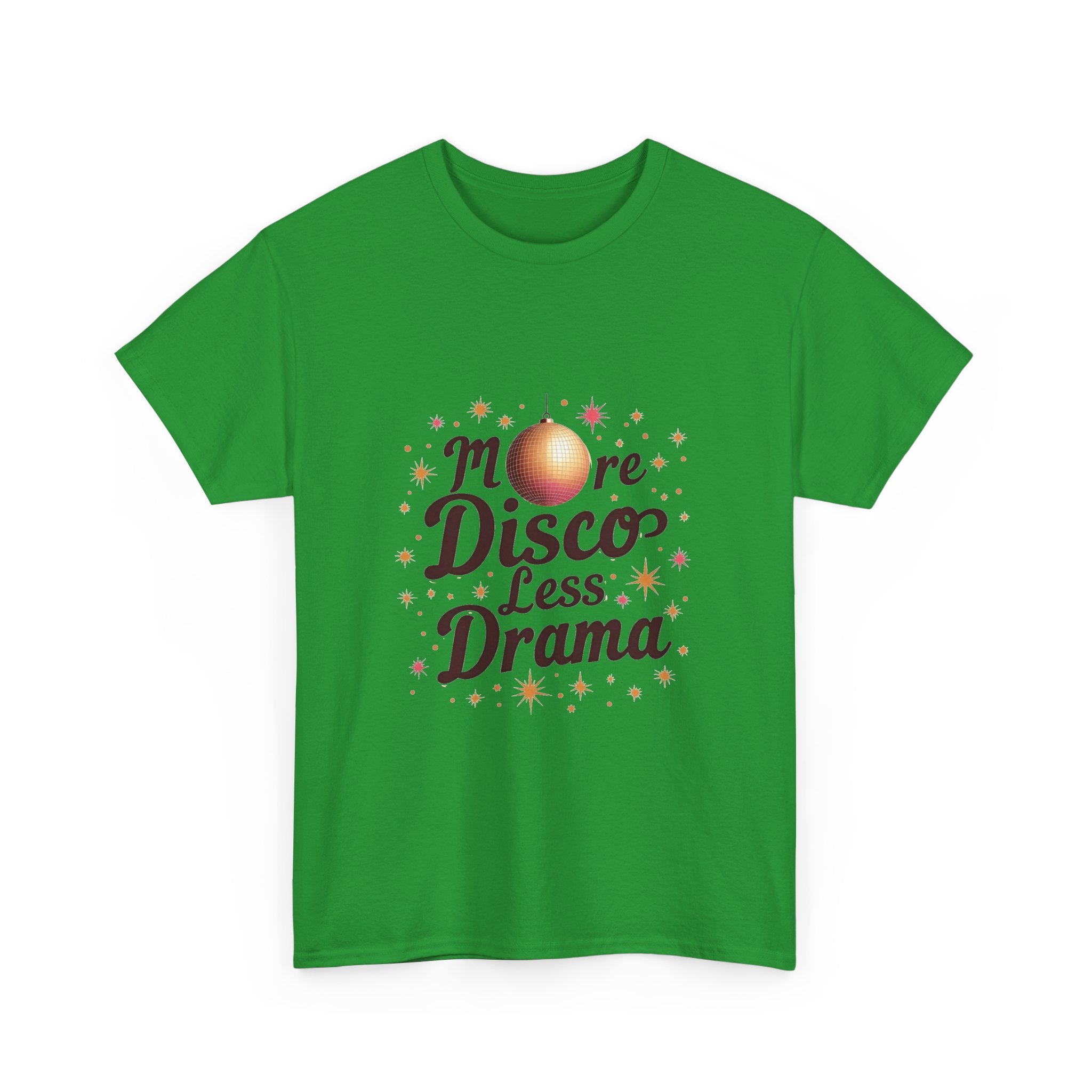 "More Disco Less Drama" Retro Disco Ball T-Shirt