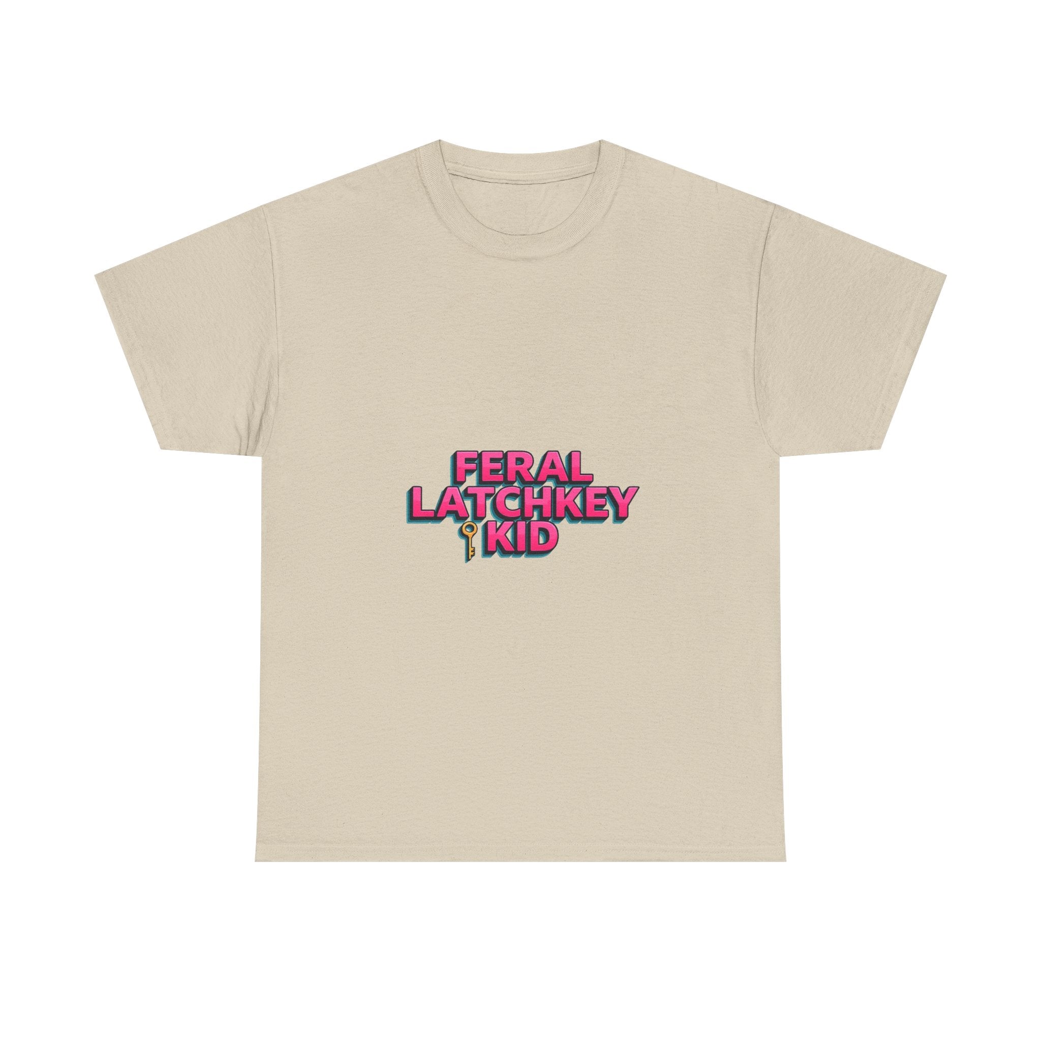 'Feral Latchkey Kid' Retro Neon Graphic T-Shirt