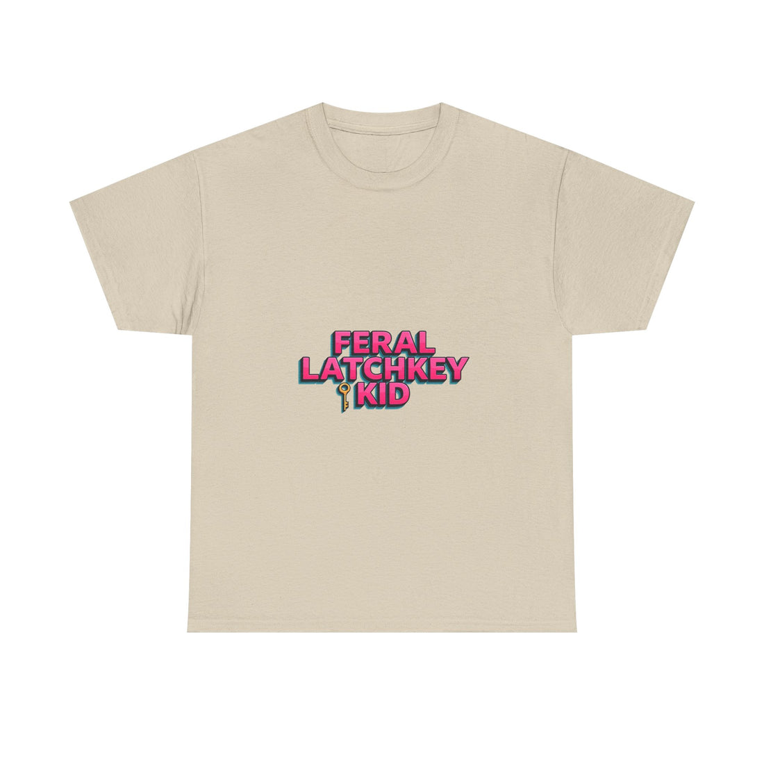 'Feral Latchkey Kid' Retro Neon Graphic T-Shirt