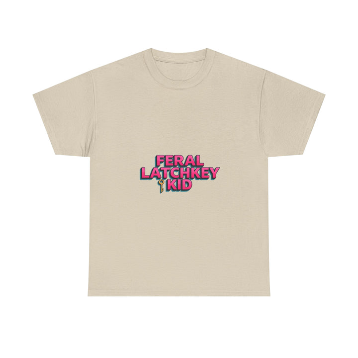 'Feral Latchkey Kid' Retro Neon Graphic T-Shirt