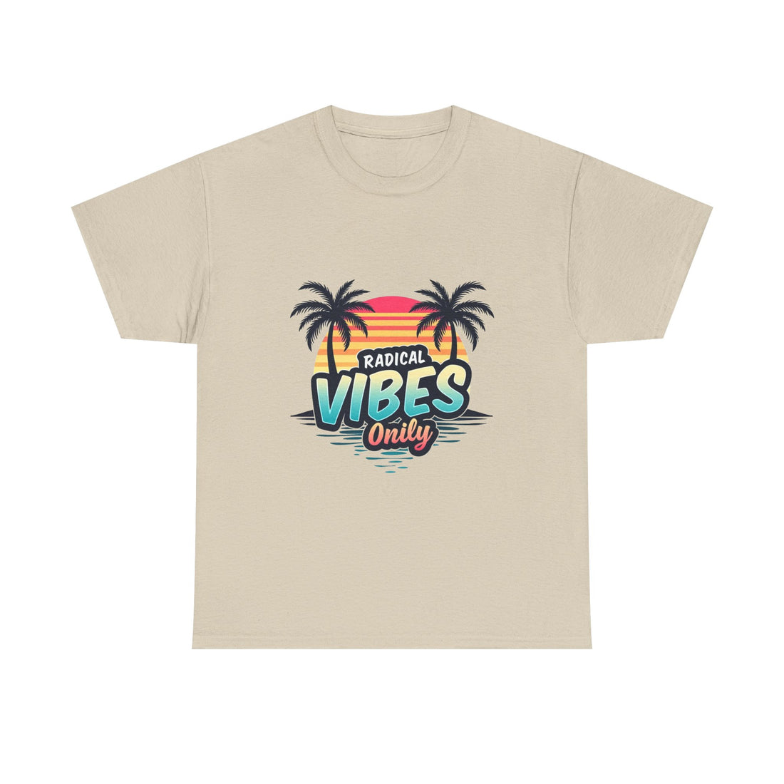 'Radical Vibes' Only  Retro Palm Sunset Beach T-Shirt