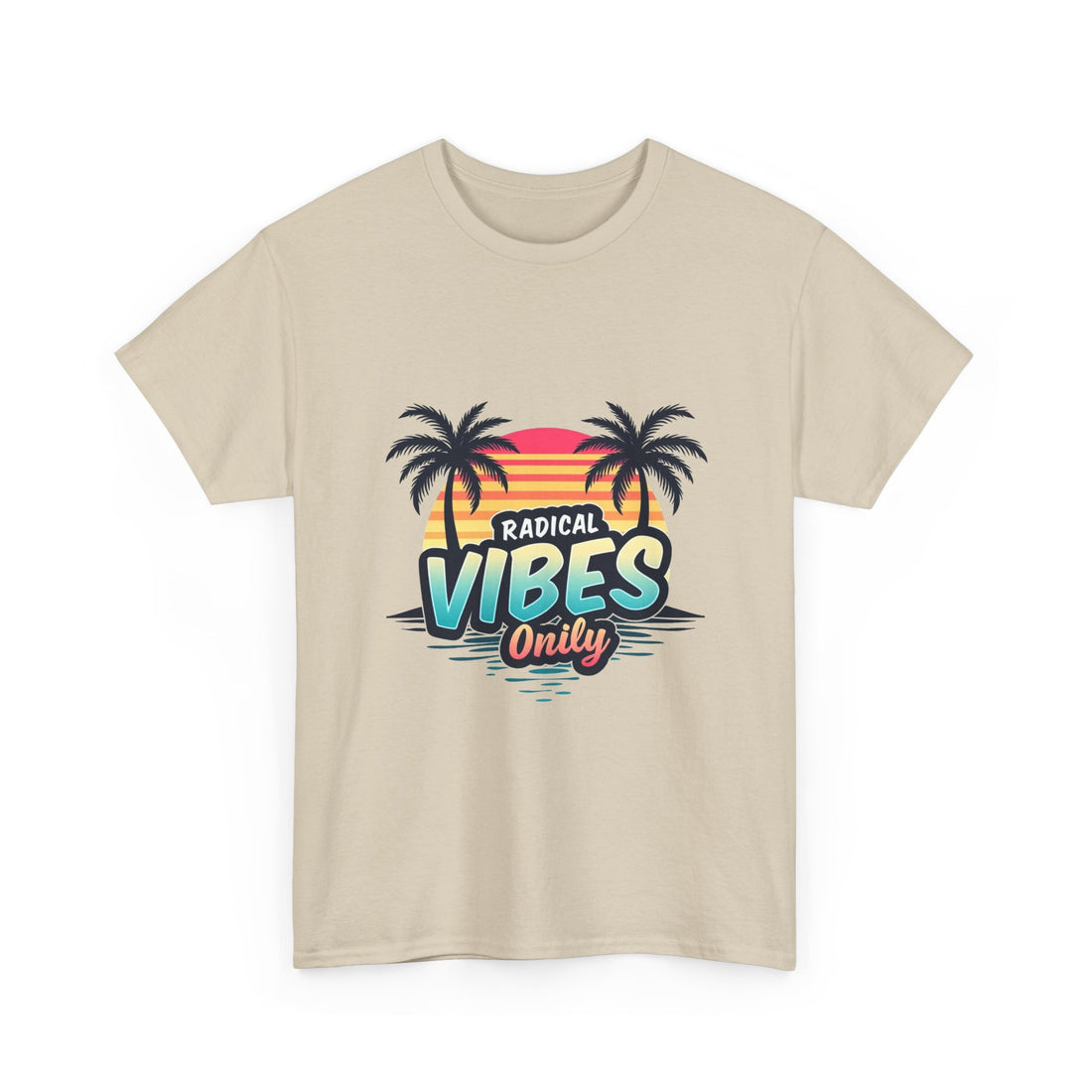 'Radical Vibes' Only  Retro Palm Sunset Beach T-Shirt