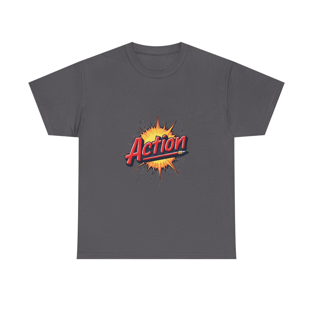 'Action' Graphic Retro Comic Burst T Shirt