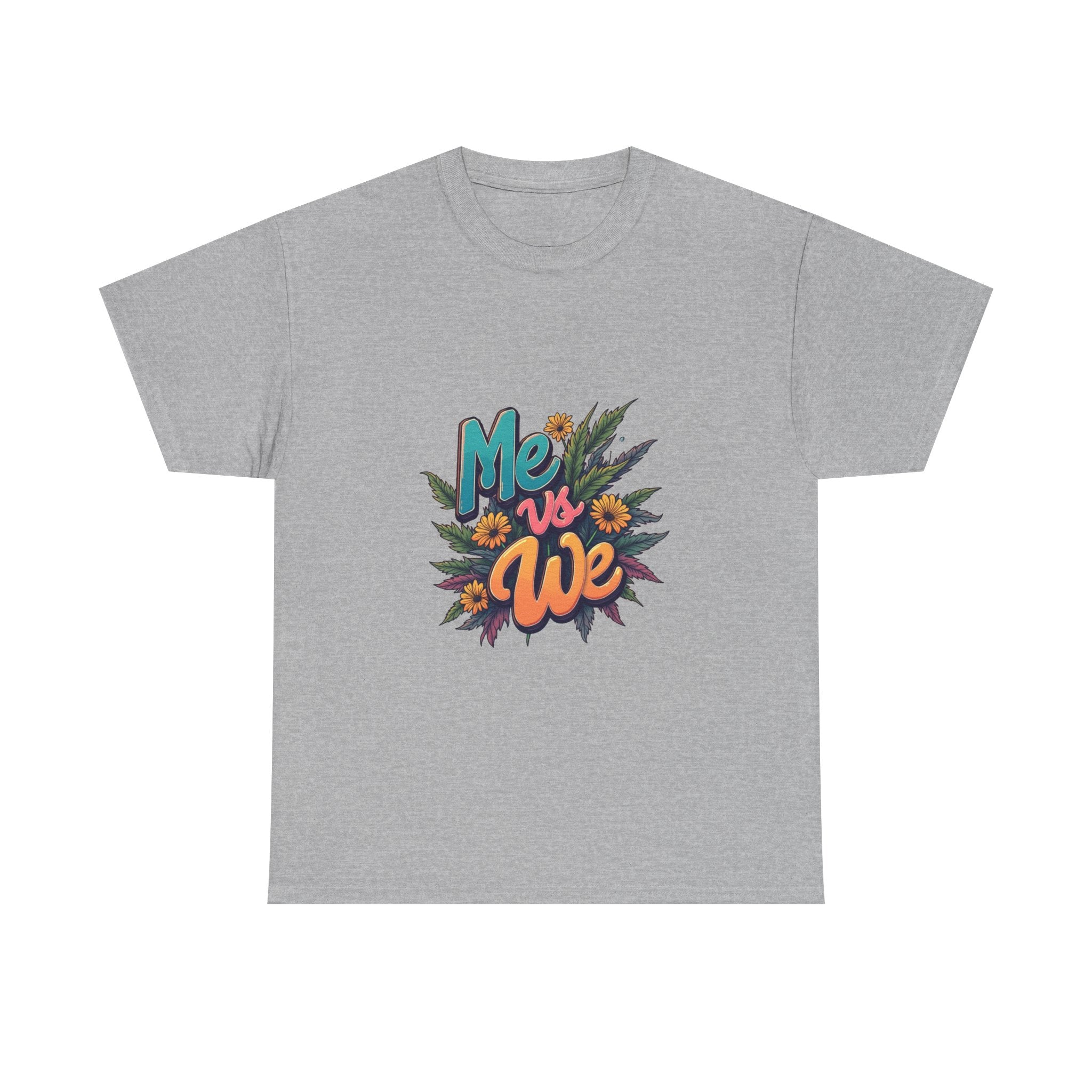 Me vs We Floral Graphic Unity Statement T-Shirt