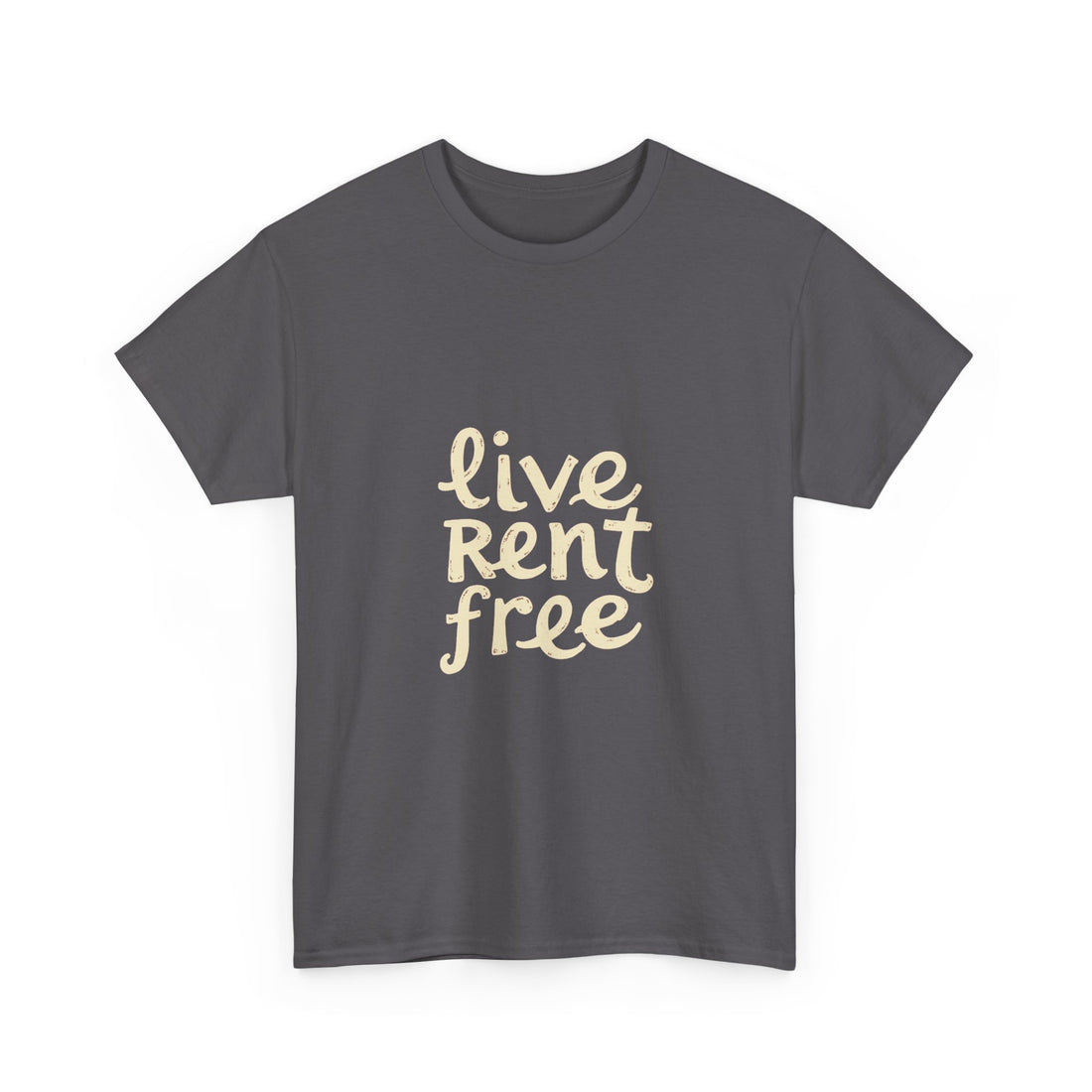 'Live Rent Free' T-Shirt Retro Script Graphic T-Shirt