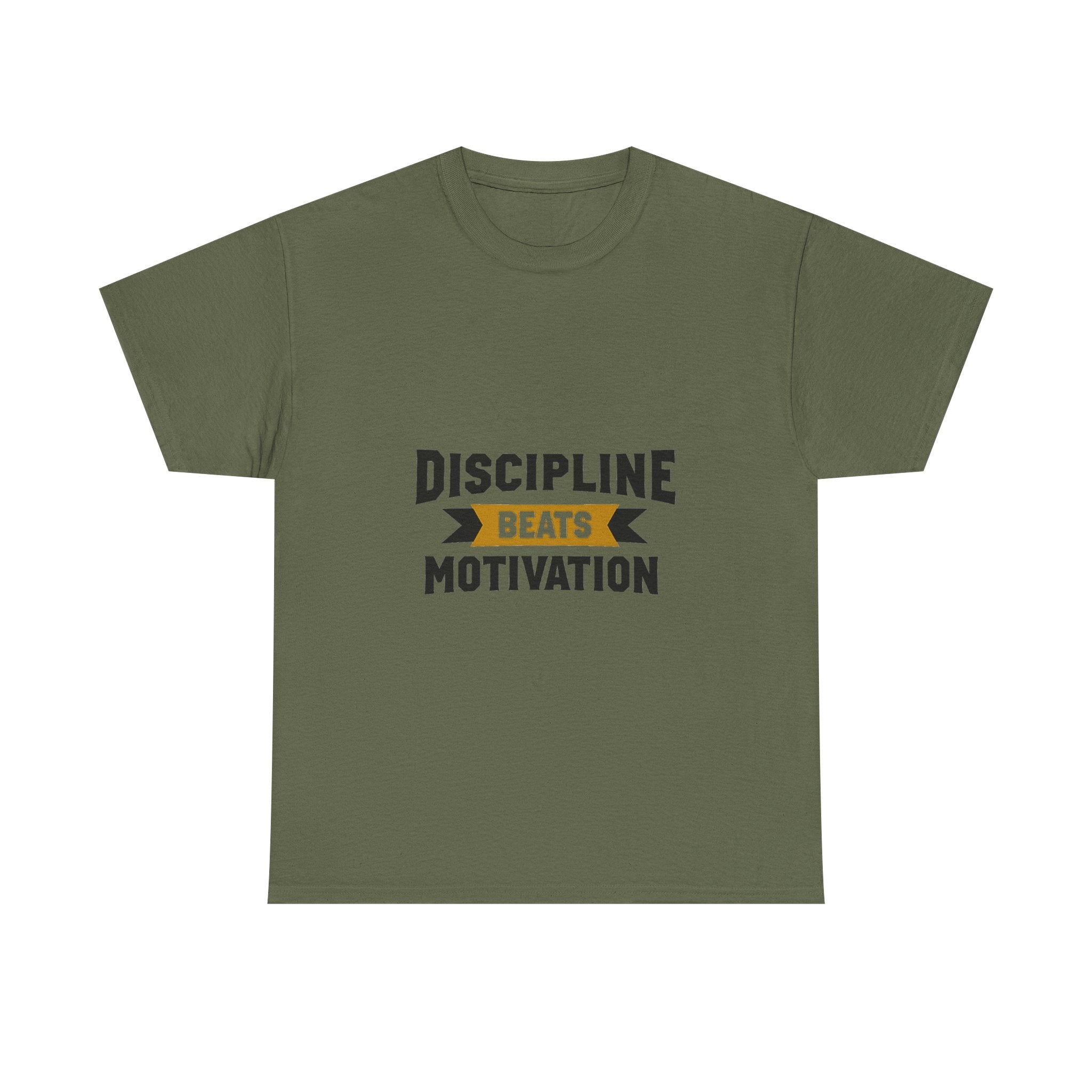 'Discipline Beats Motivation', Motivational Fitness T-Shirt
