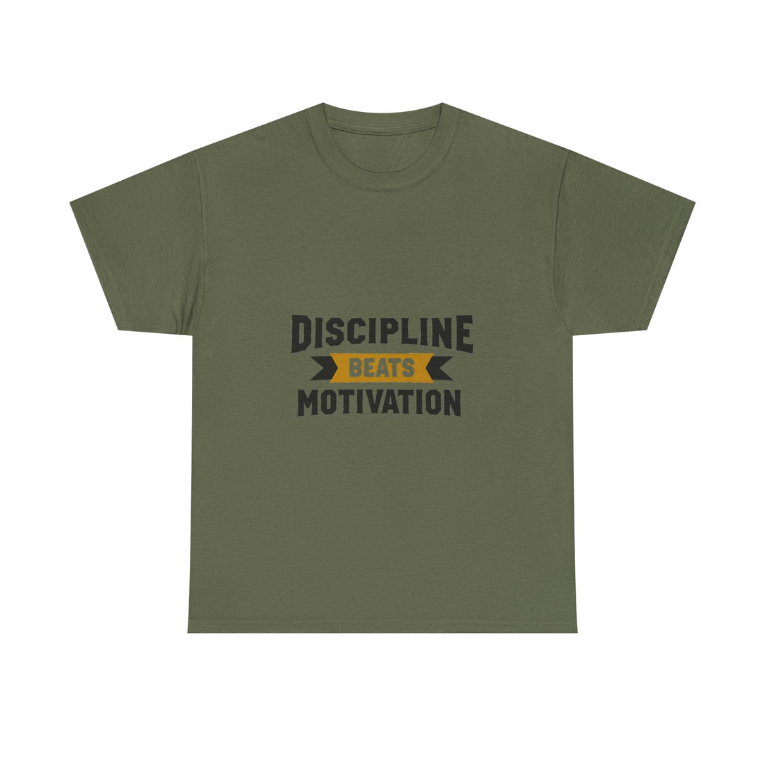 'Discipline Beats Motivation', Motivational Fitness T-Shirt