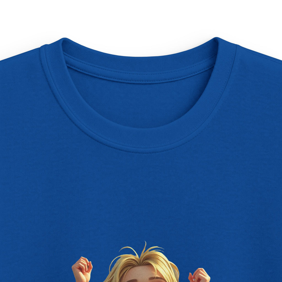 Smiling Girl Crown Illustration Cute Youth T‑Shirt
