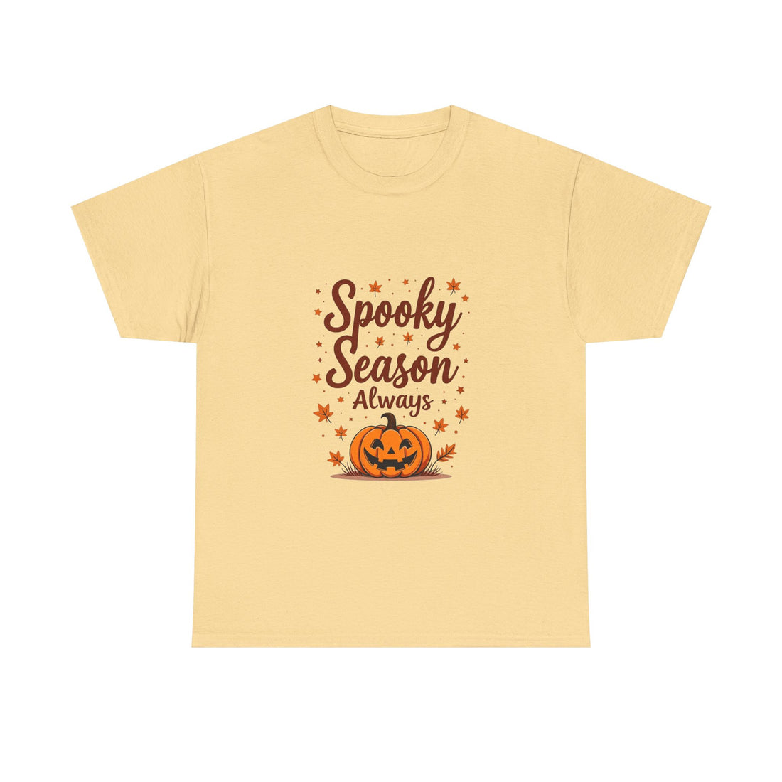 'Spooky Season Always' Halloween Pumpkin Graphic T-Shirt