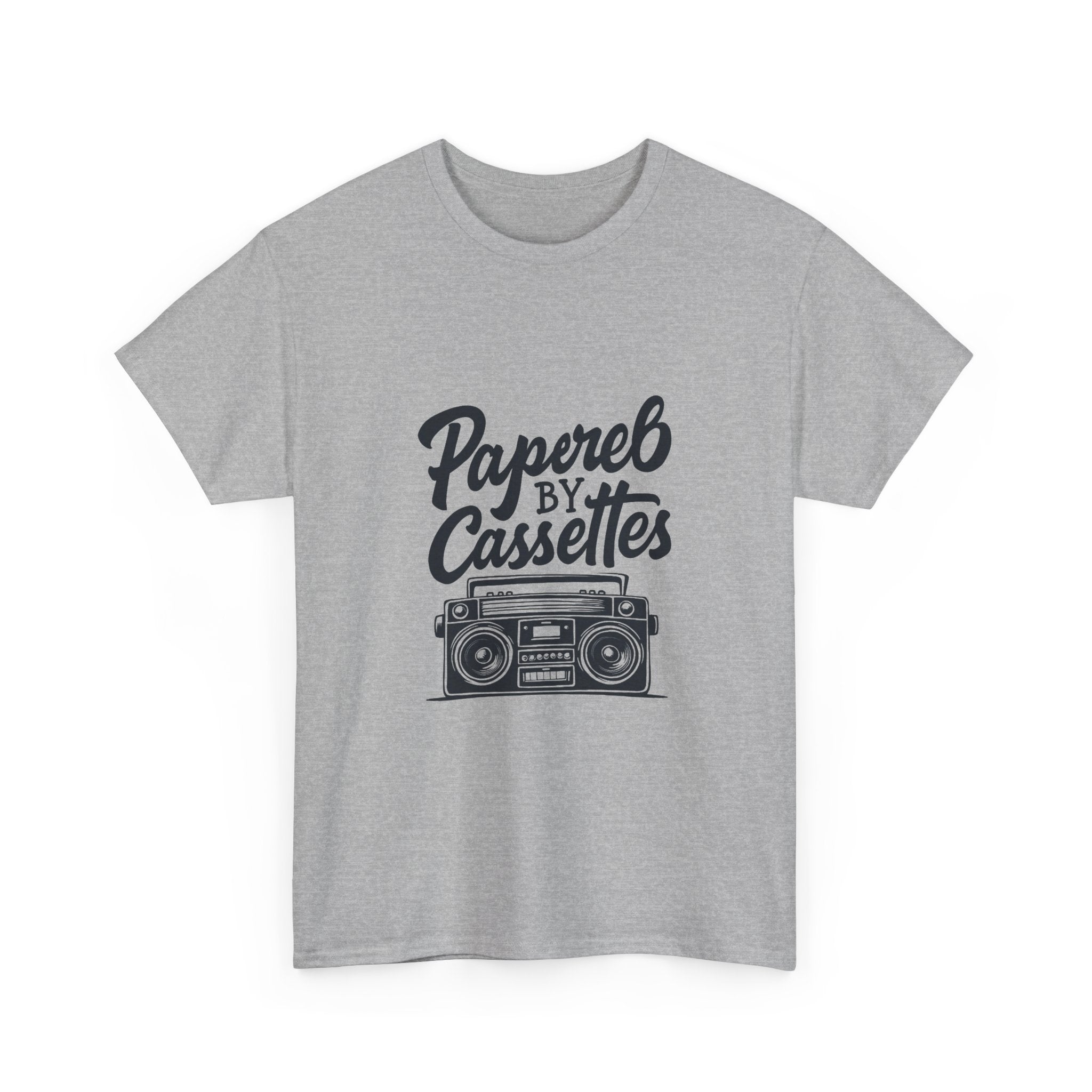 'Papered by Cassettes' Vintage Boombox Tee
