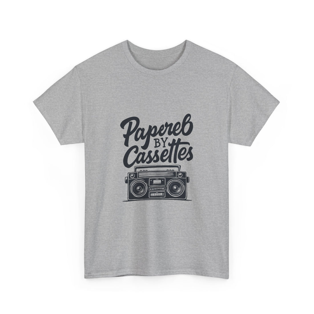 'Papered by Cassettes' Vintage Boombox Tee