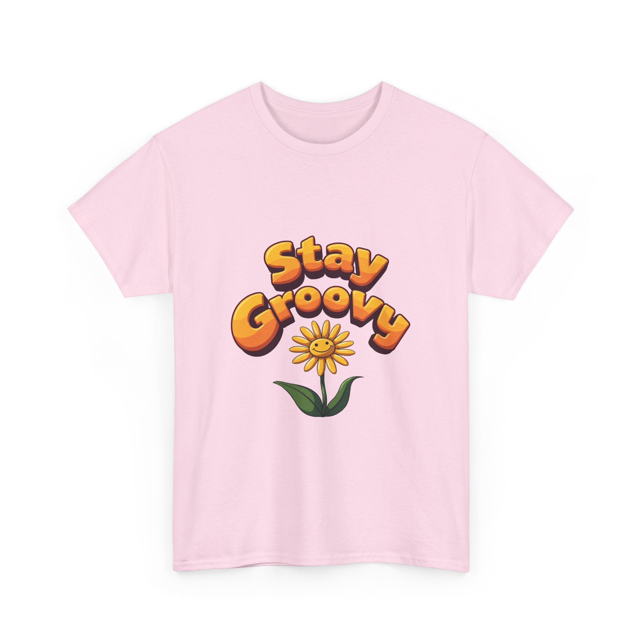'Stay Groovy' Retro Flower Graphic T-Shirt