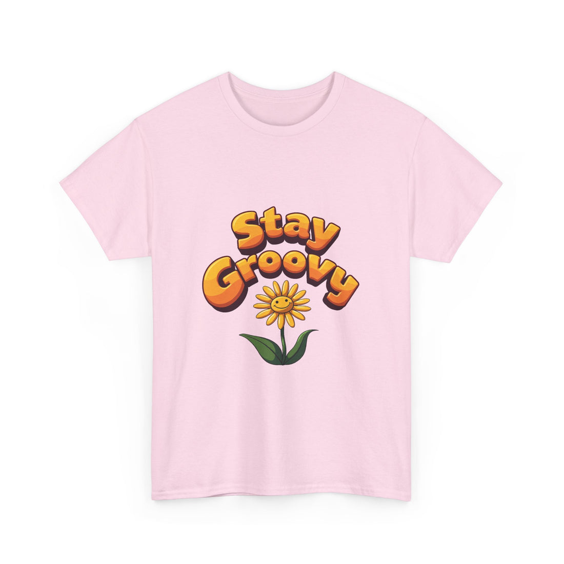 'Stay Groovy' Retro Flower Graphic T-Shirt