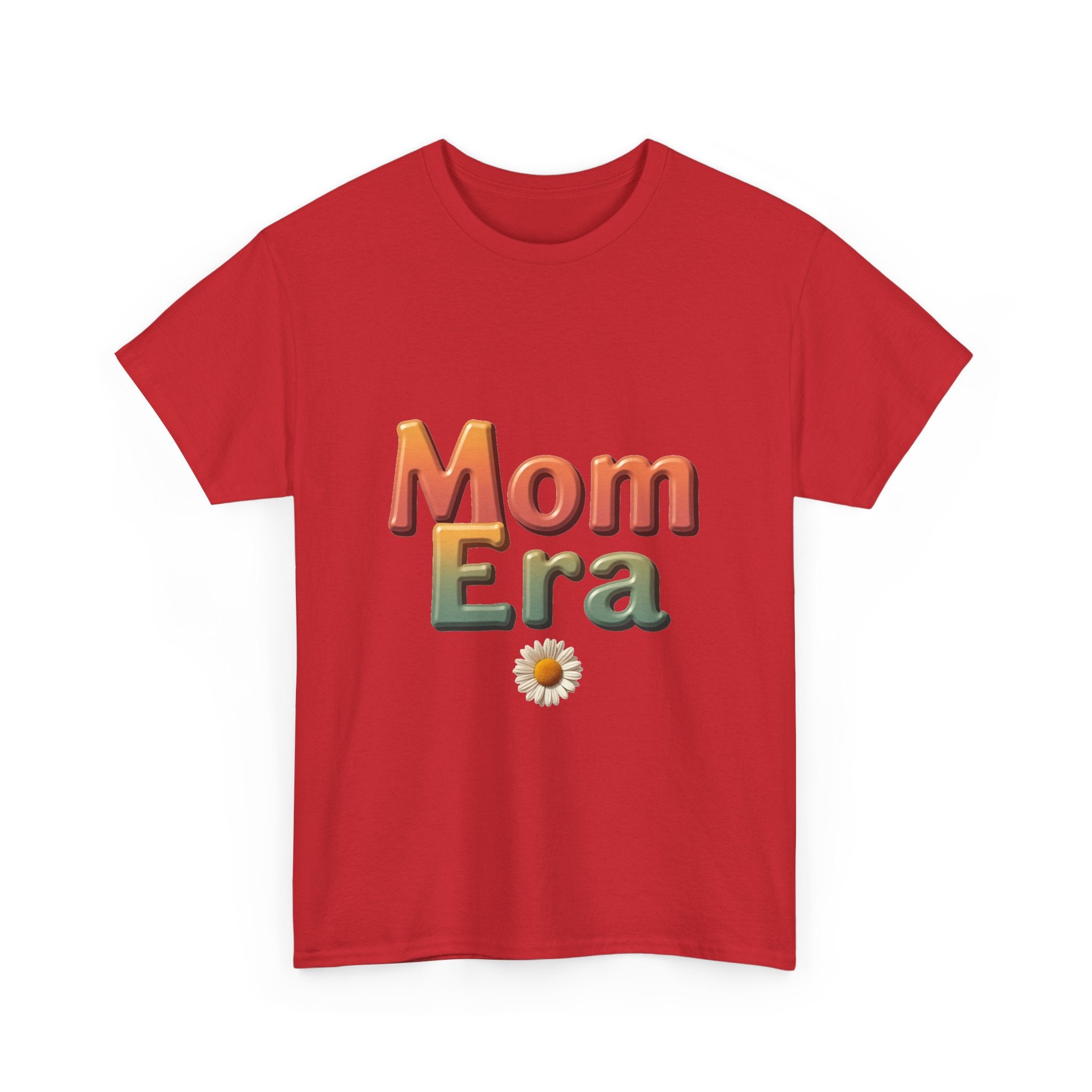 'Mom Era' Retro Gradient Mom T-Shirt with Daisy